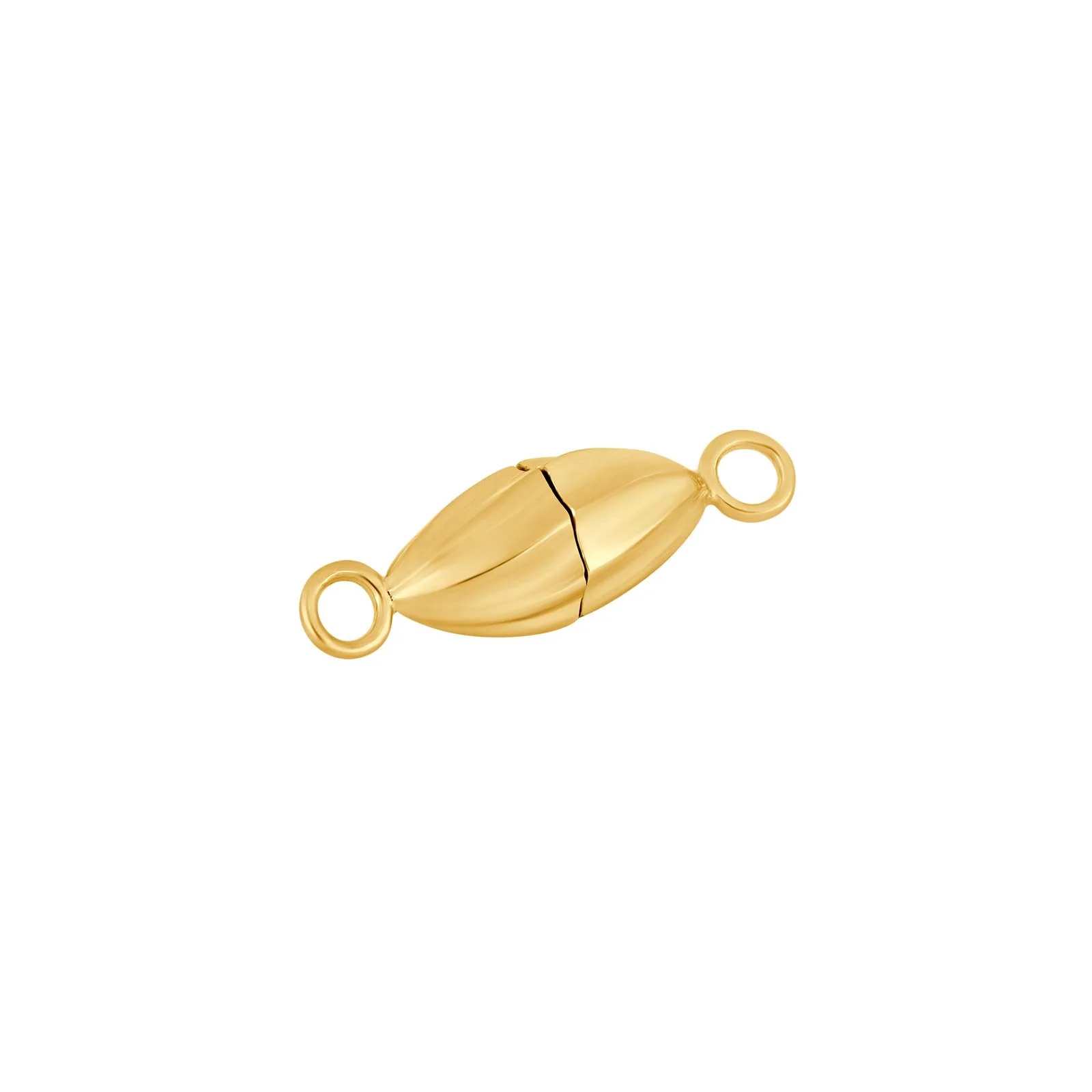Forg. sølv magnet perlelås oval 6mm