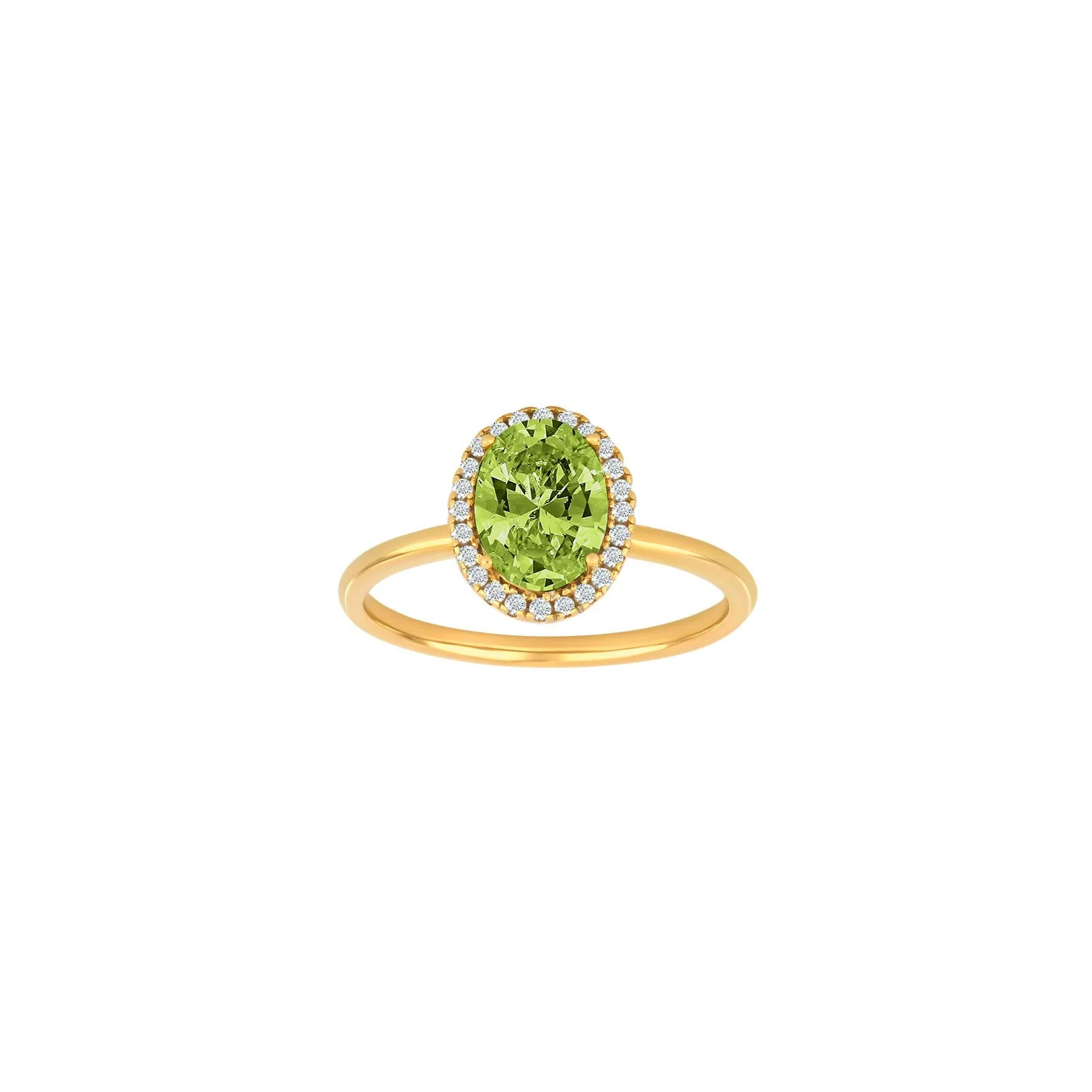 Forgyldt ring MILLENOR grøn