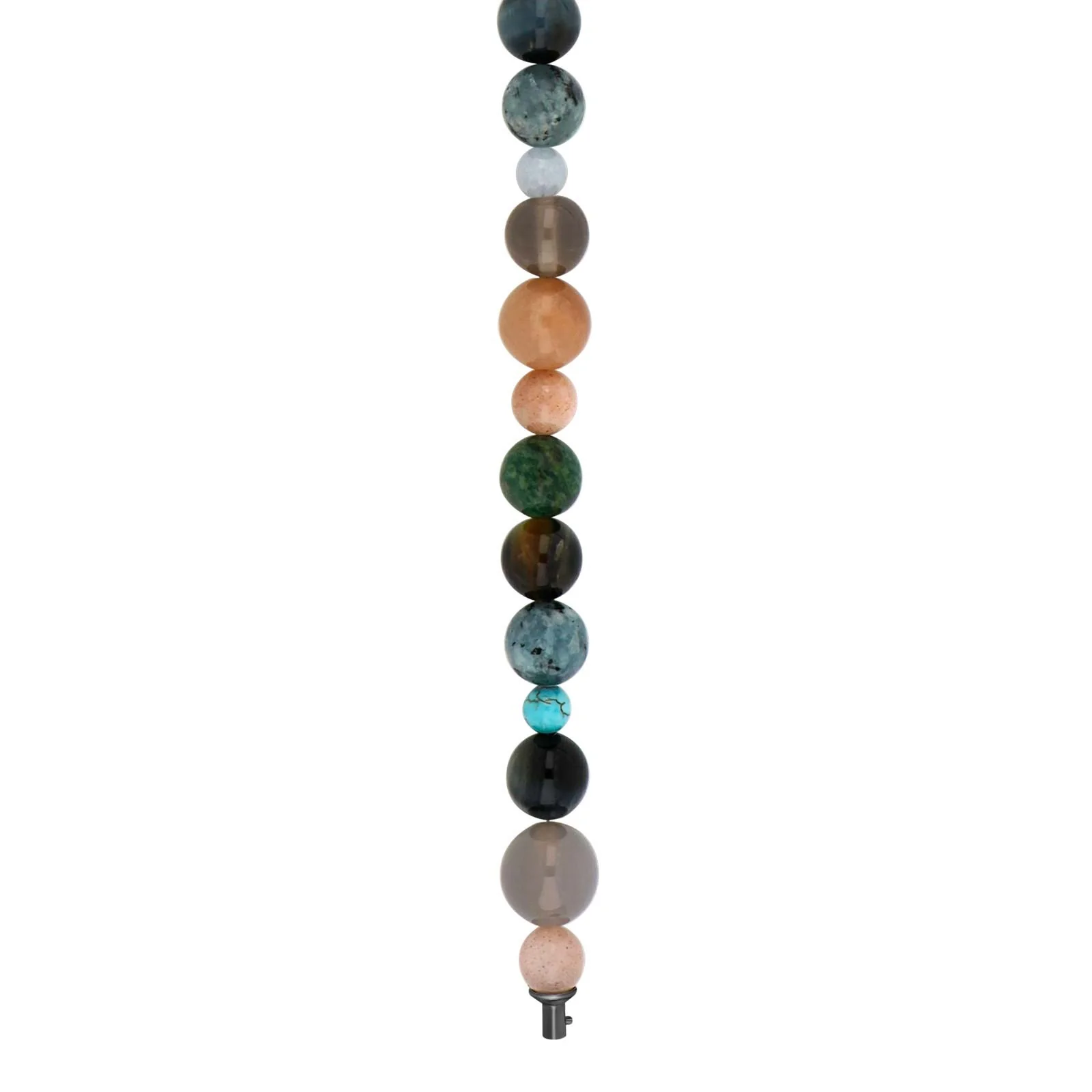 Grå agate, sol sten, tiger øje, howlite, jasper, labradorit, quatz system-kæde