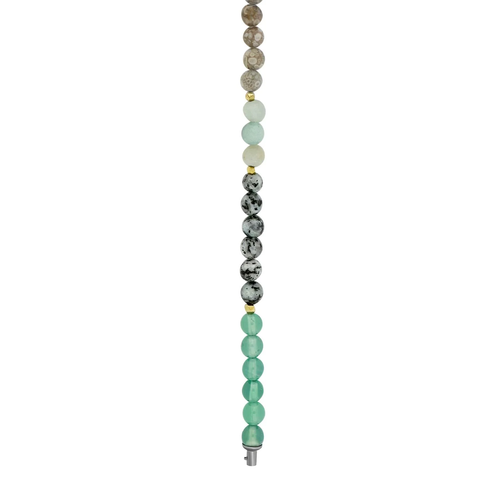 Grøn aventurin, jasper, amazonite system-kæde 5mm