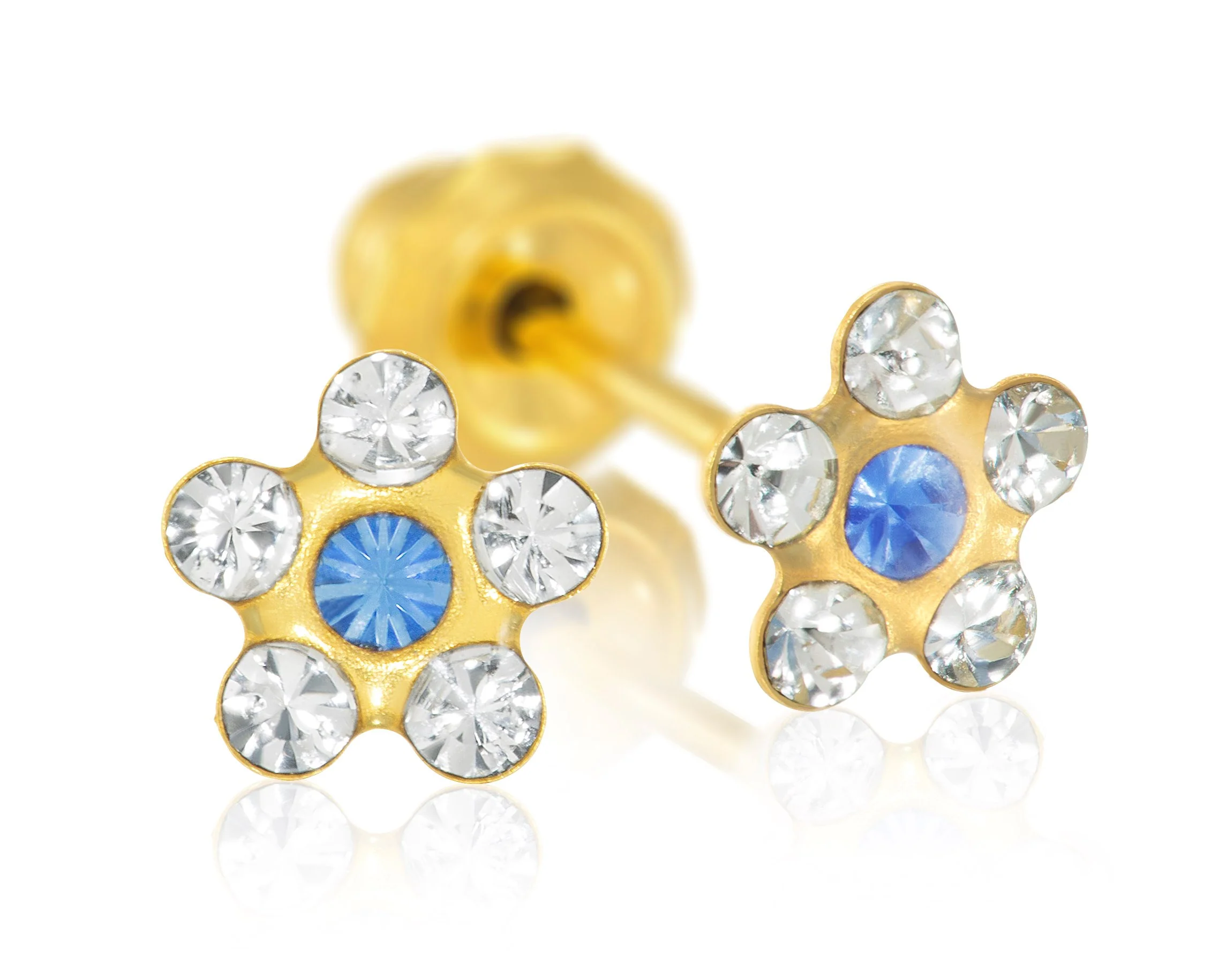 Inv2000 14kt. blomst crystal/safir - Image 2