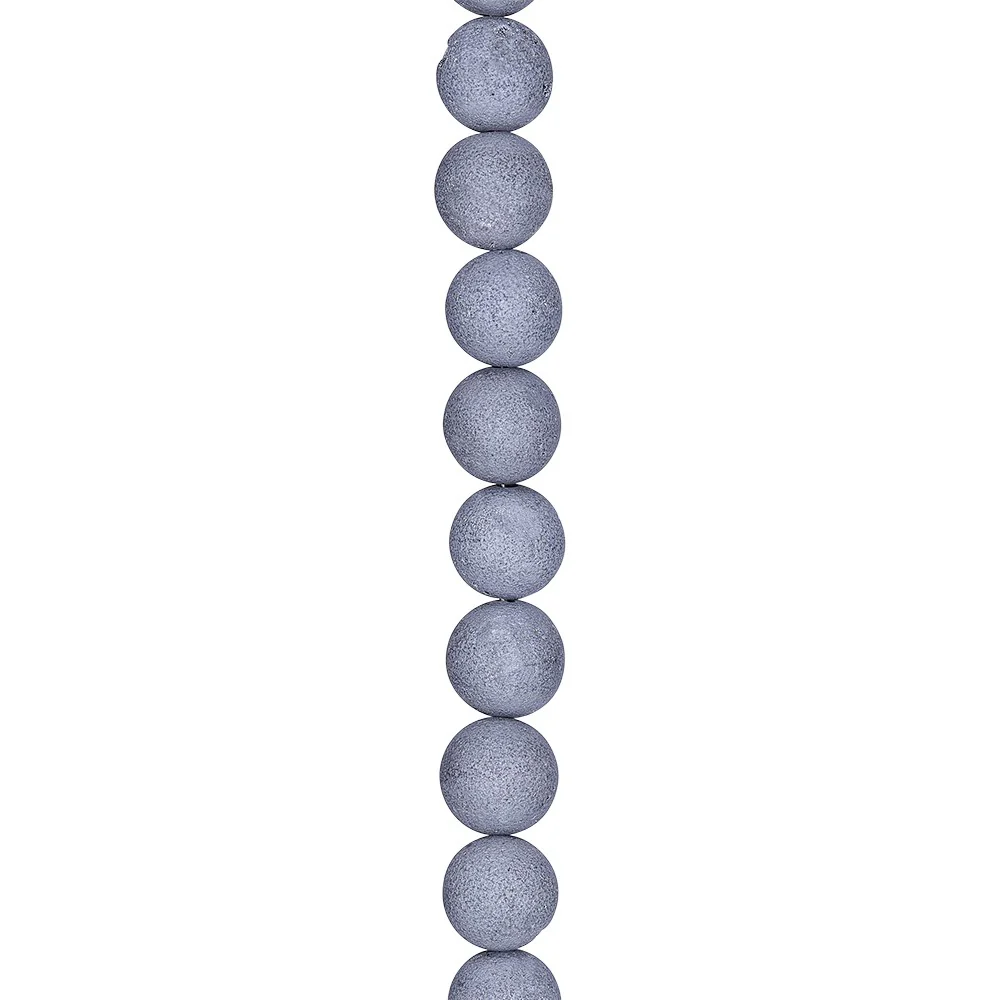 Juicy agat Stenkæde grå 10mm 45cm