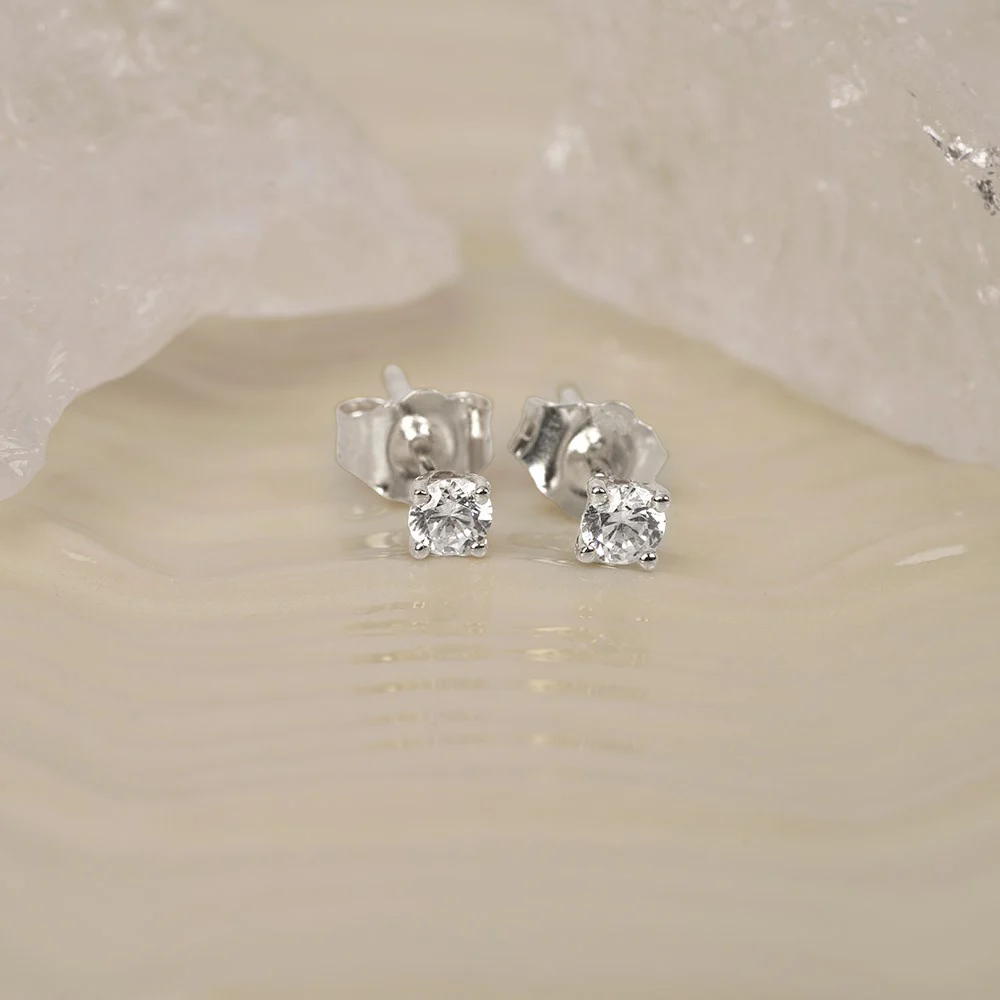 LUXURY 14kt. guldørestikker m. lab grown diamant 2x0,125ct TW/VS2 - Image 3