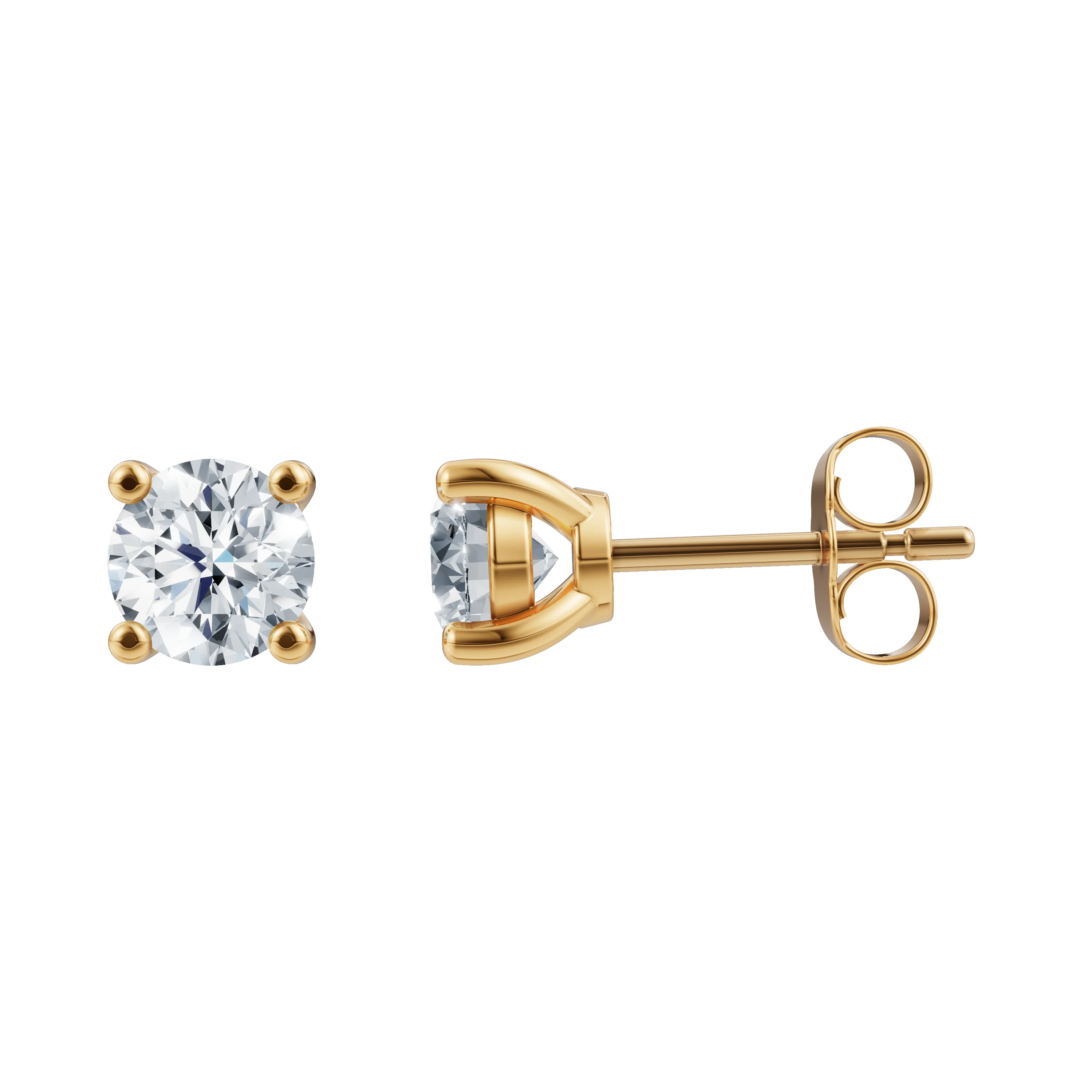 LUXURY 14kt. guldørestikker m. lab grown diamant 2x0,50ct TW/VS2 - Image 5