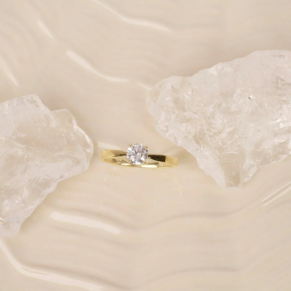 LUXURY 14kt. guldring m. lab grown diamant 0,50ct TW/VS2 - Image 4