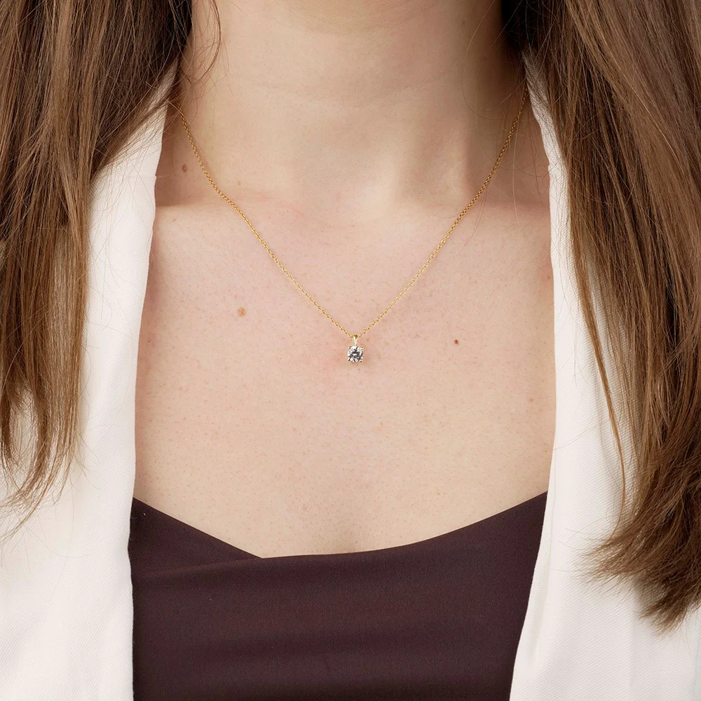 LUXURY 14kt. guldvedhæng m. lab grown diamant 0,50ct TW/VS2 - Image 3