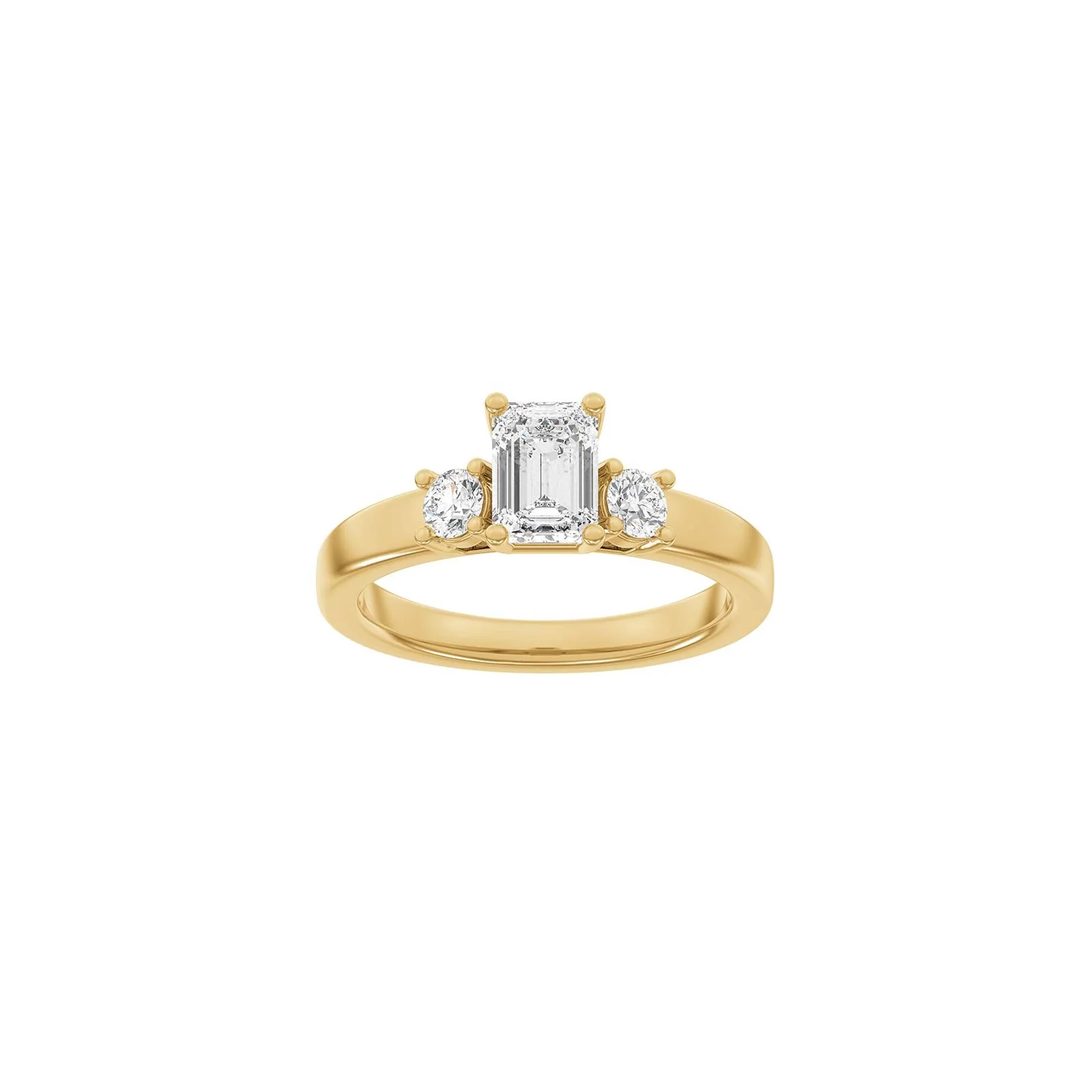 LUXURY Classic firkant 14kt. guldring m. lab grown diamant 1,33ct TW/VS2 - Image 4