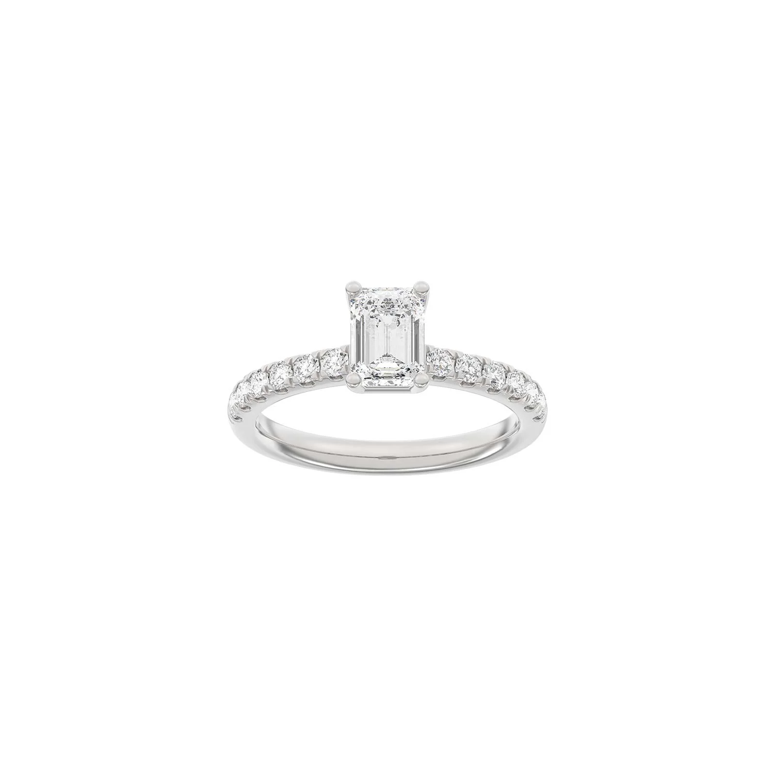 LUXURY Classic firkant 14kt. guldring m. lab grown diamant 1,4ct TW/VS2 - Image 3