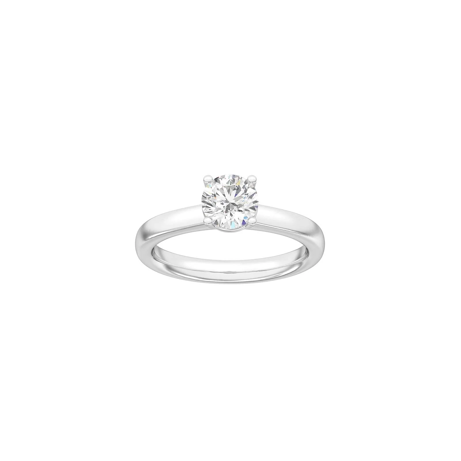 LUXURY Classic rund 14kt. guldring m. lab grown diamant 1,0ct TW/VS2 - Image 3