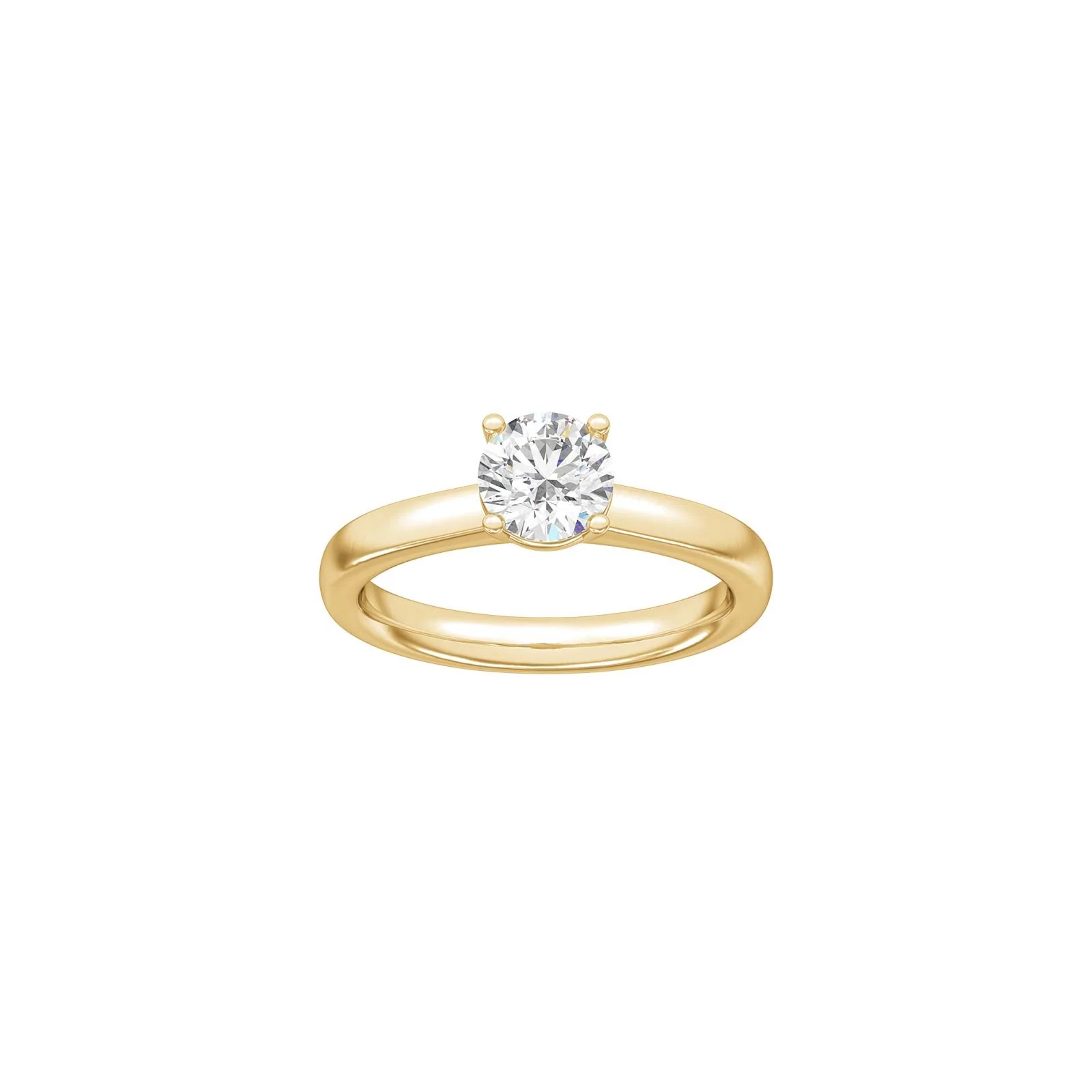 LUXURY Classic rund 14kt. guldring m. lab grown diamant 1,0ct TW/VS2 - Image 4