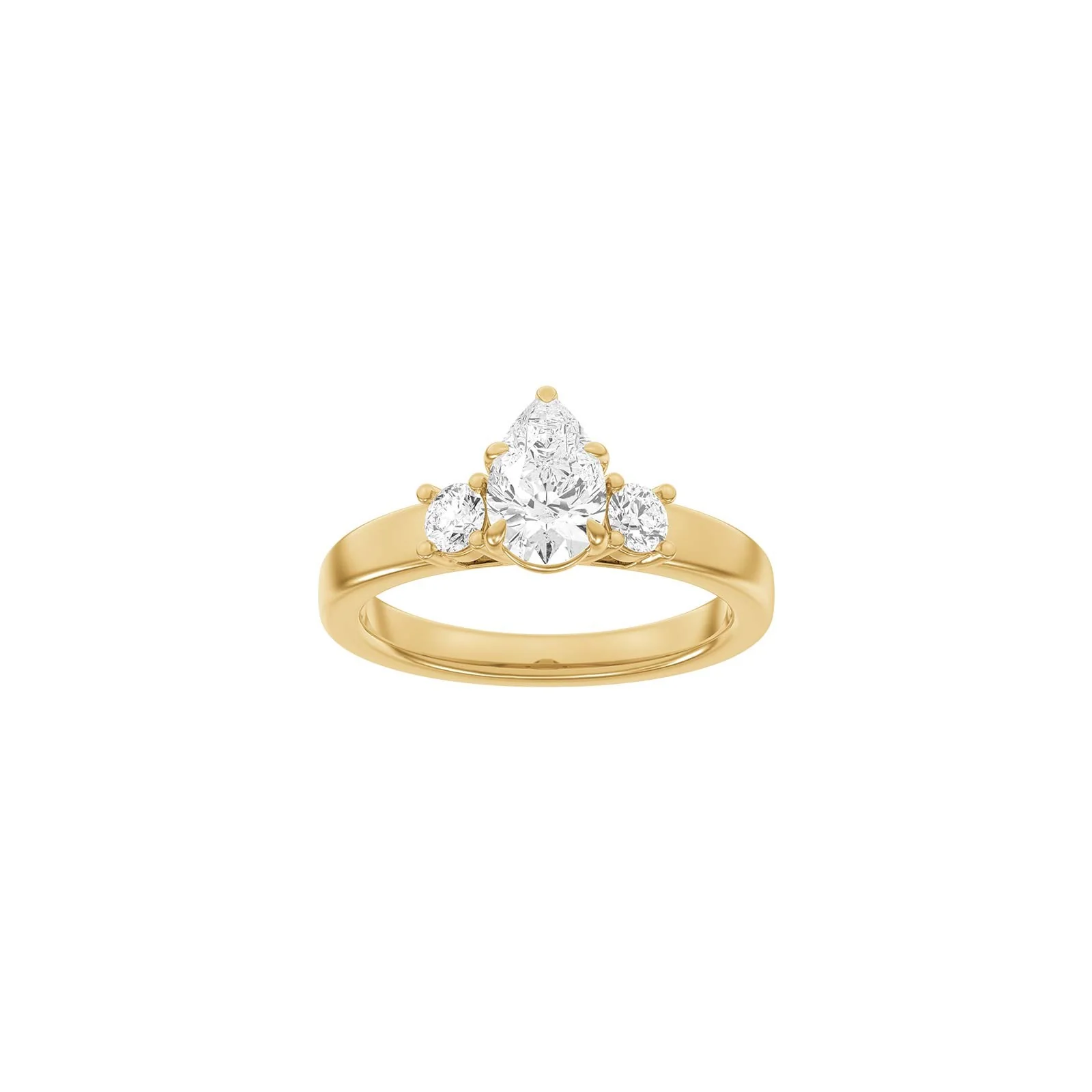 LUXURY Modern dråbe 14kt. guldring m. lab grown diamant 1,33ct TW/VS2 - Image 4