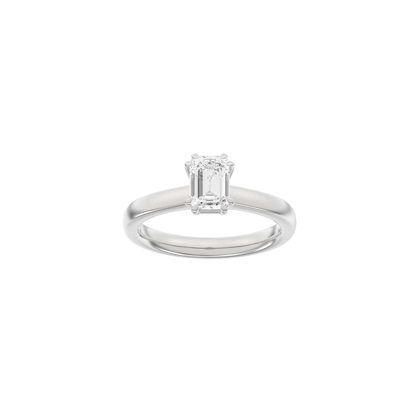 LUXURY Modern firkant 14kt. guldring m. lab grown diamant 1,0ct TW/VS2 - Image 3