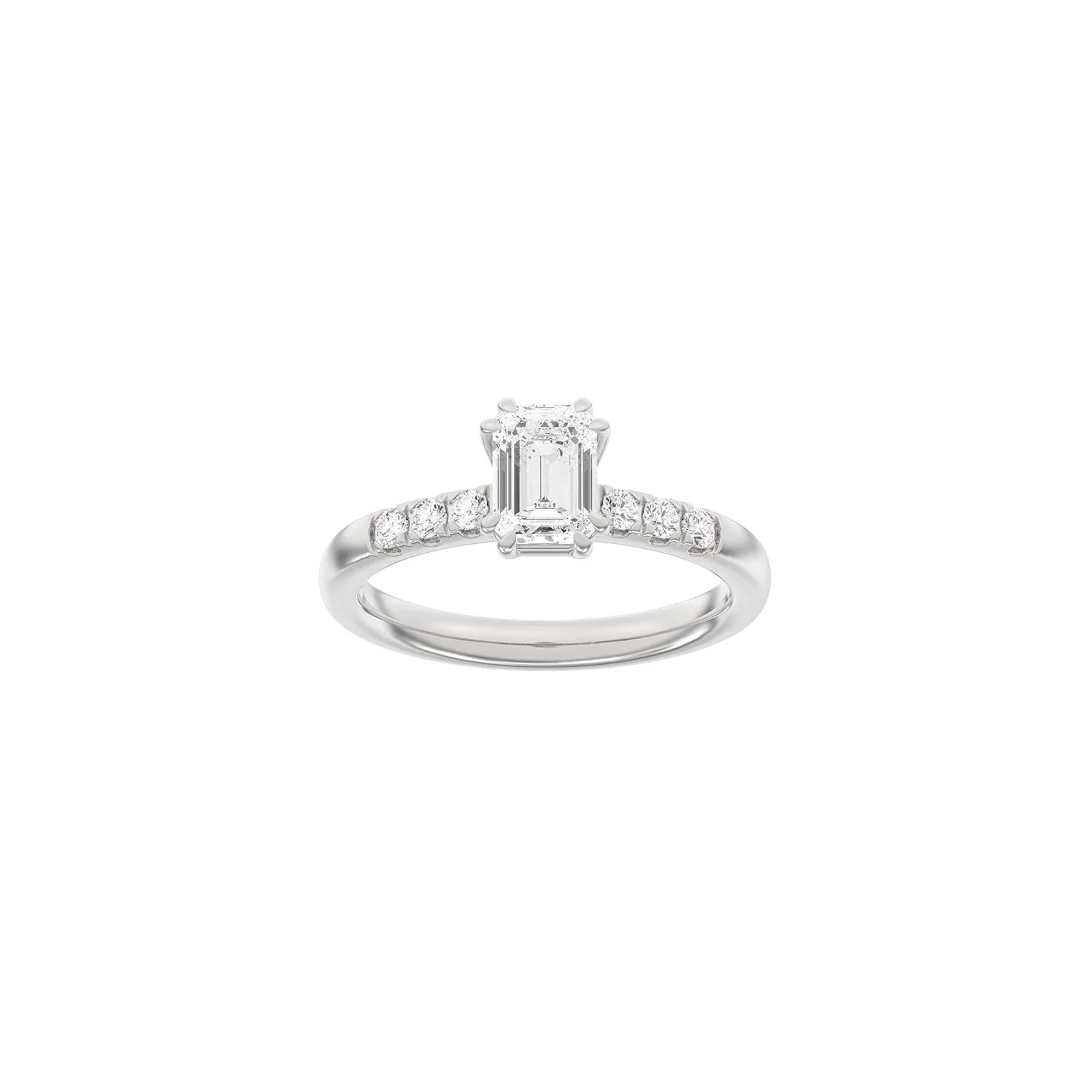 LUXURY Modern firkant 14kt. guldring m. lab grown diamant 1,2ct TW/VS2 - Image 3