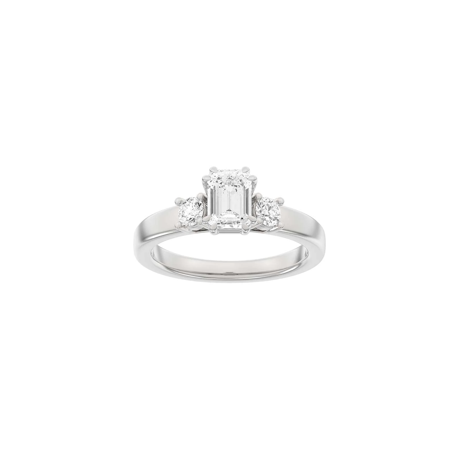 LUXURY Modern firkant 14kt. guldring m. lab grown diamant 1,33ct TW/VS2 - Image 3