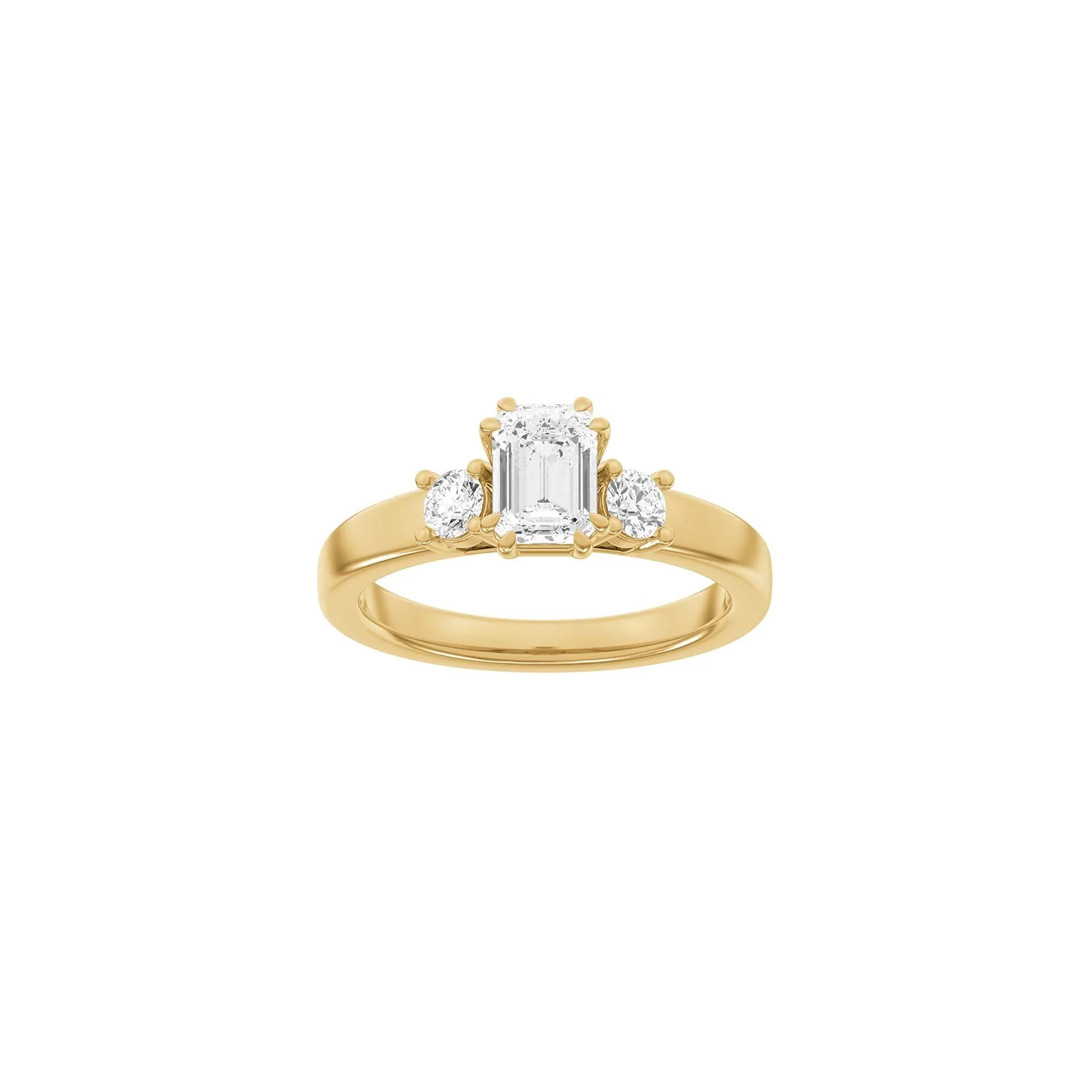 LUXURY Modern firkant 14kt. guldring m. lab grown diamant 1,33ct TW/VS2 - Image 4