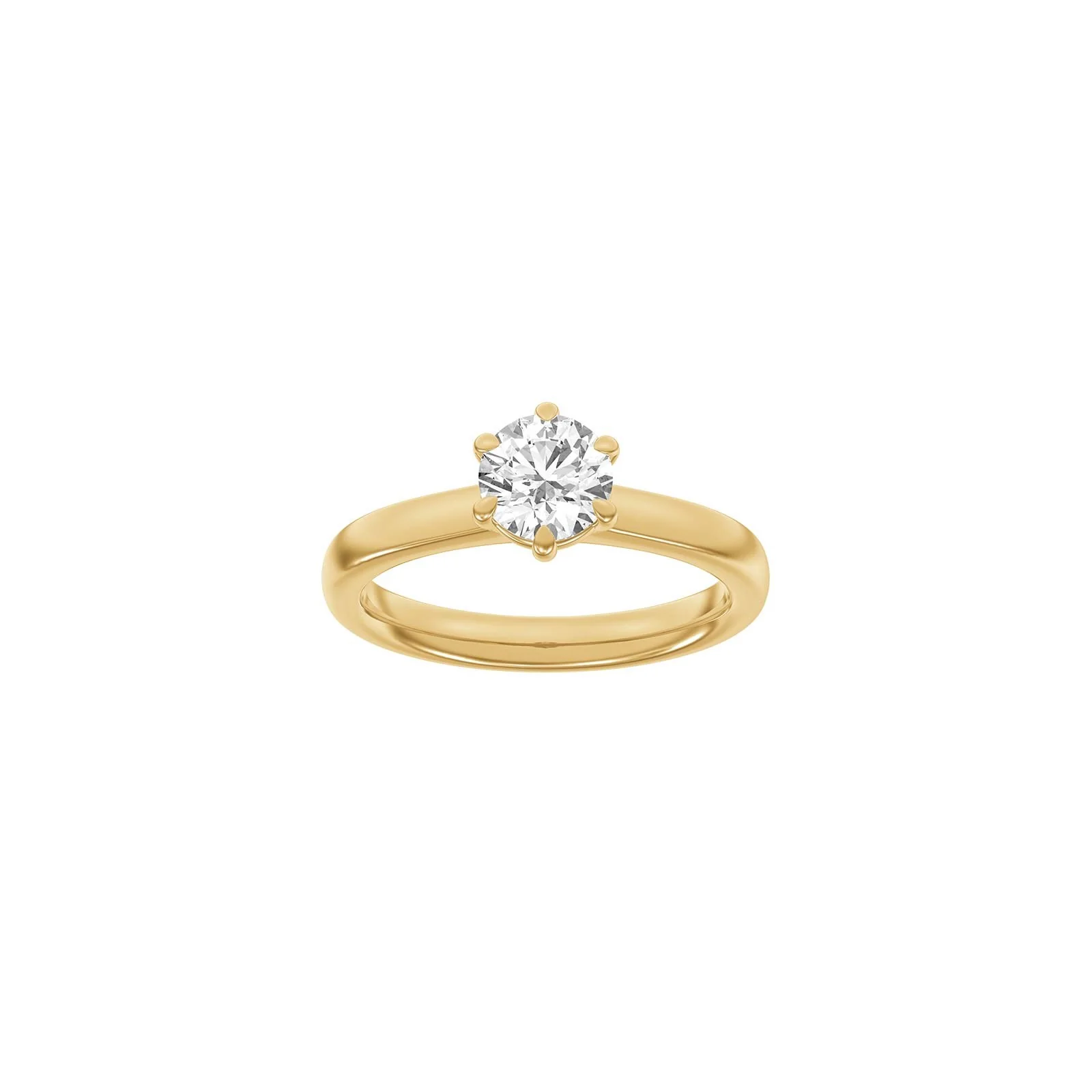 LUXURY Modern rund 14kt. guldring m. lab grown diamant 1,0ct TW/VS2 - Image 4