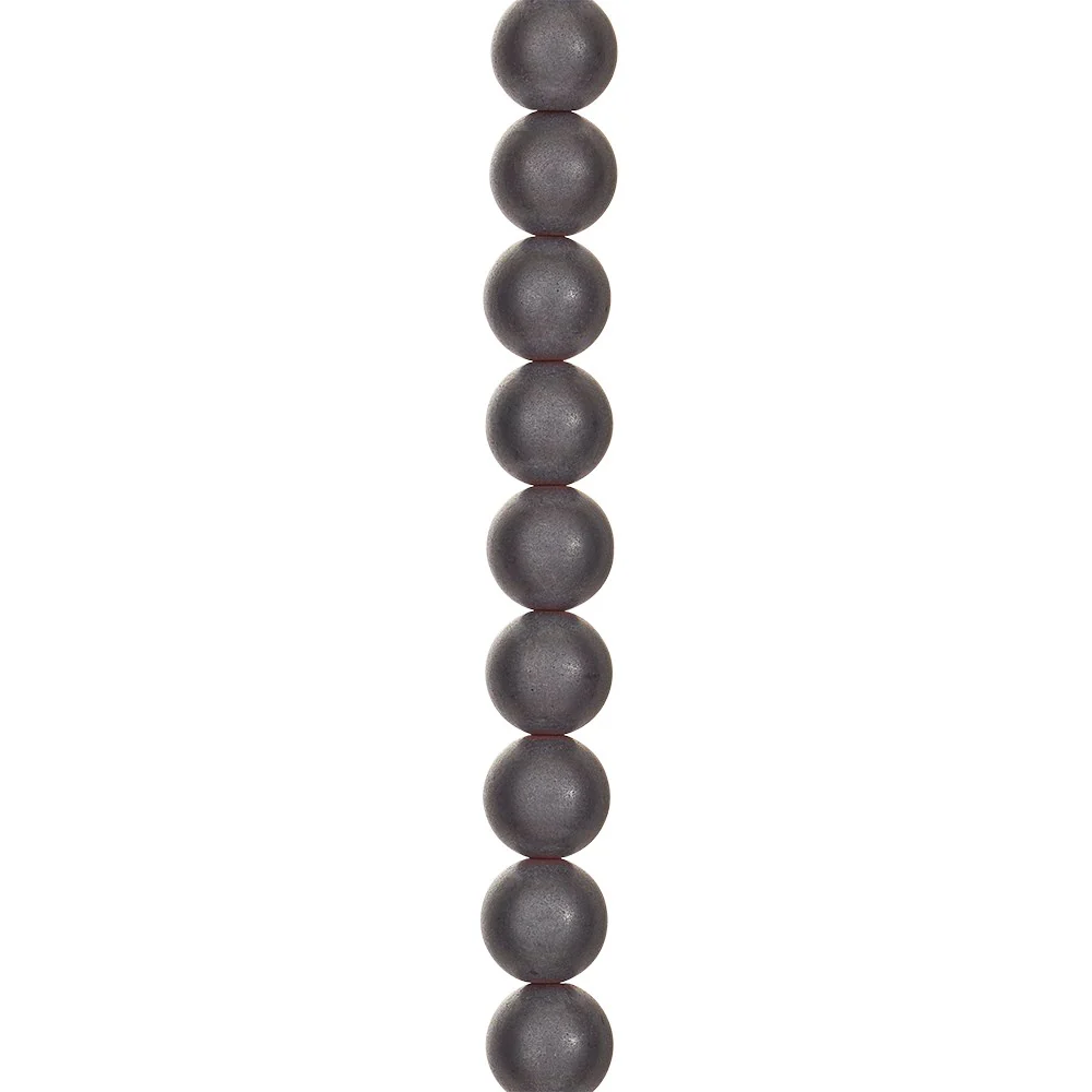 Mat hematite system-kæde 8mm