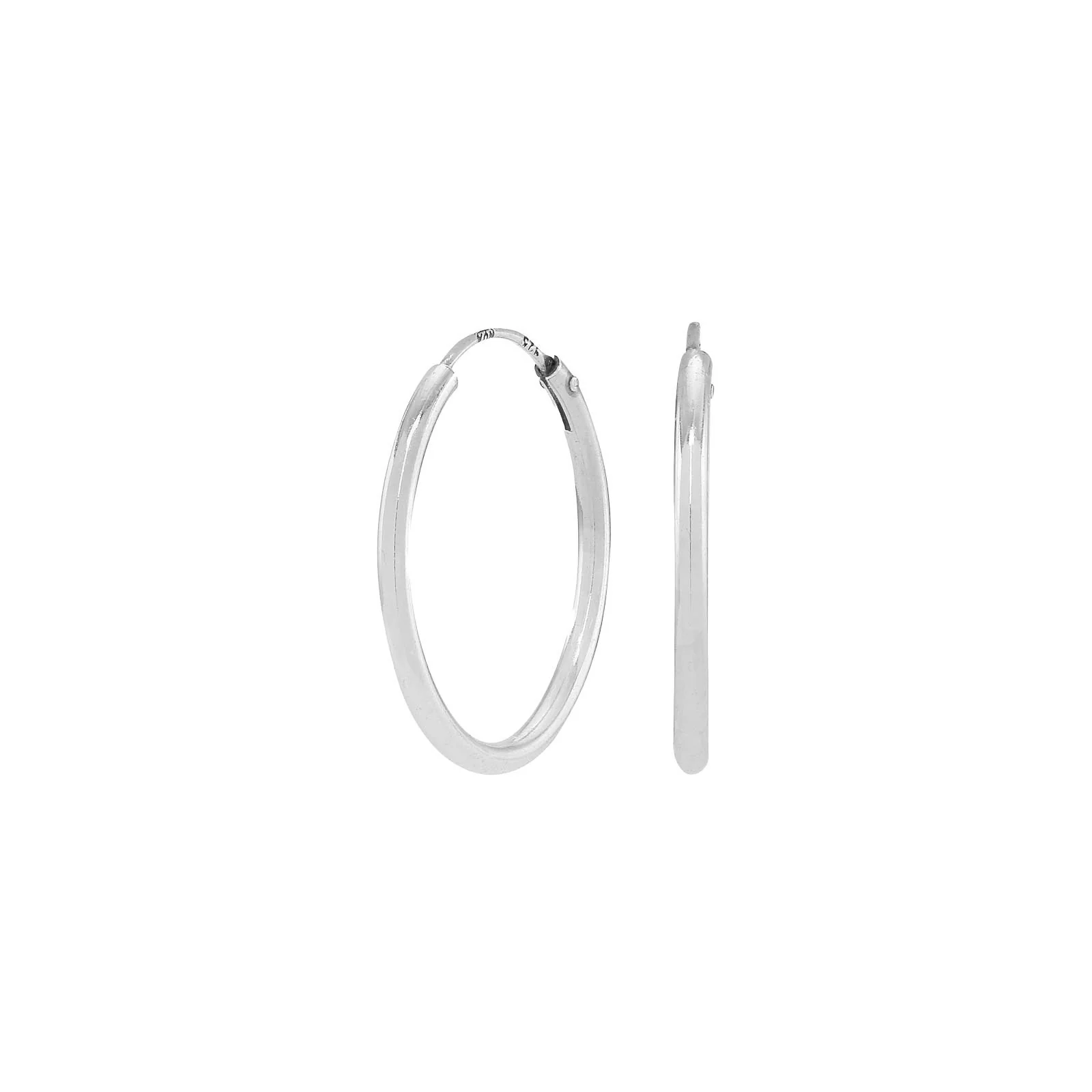 Rhd. Sølv creol 20mm HOOPS52