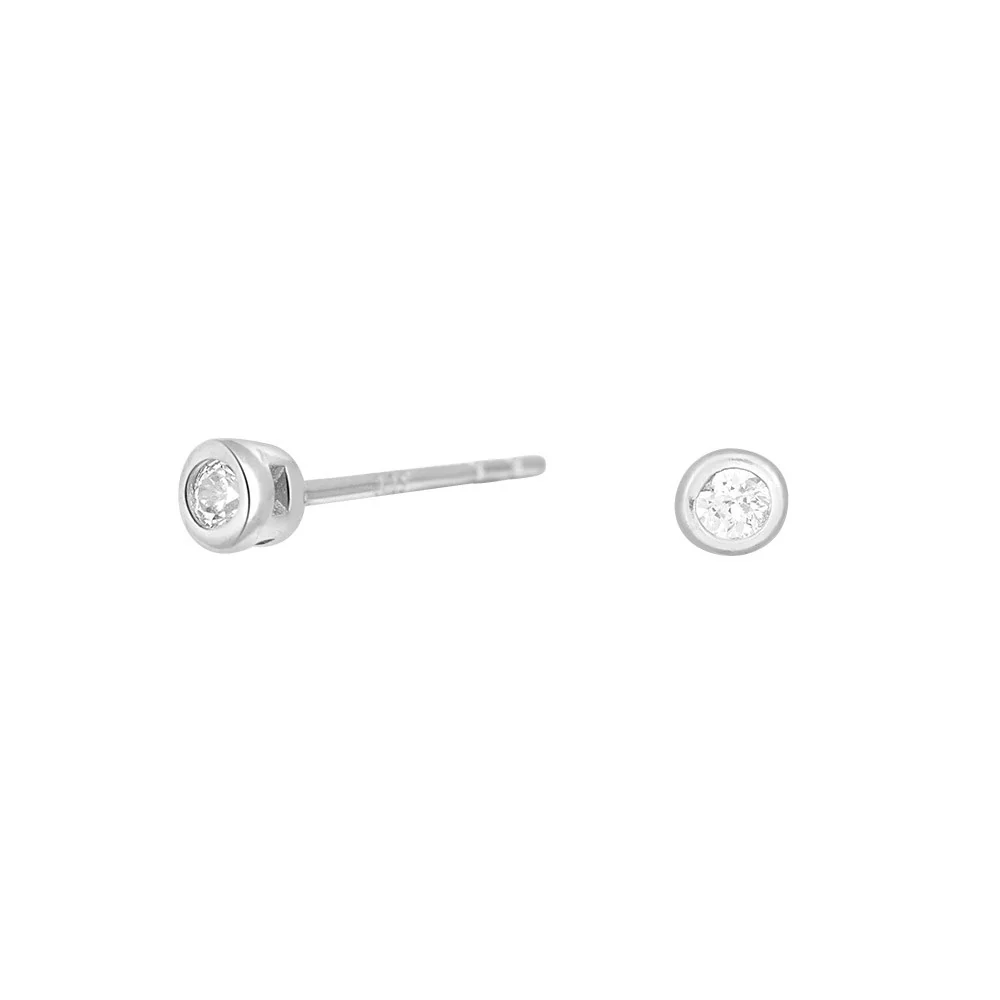 Rhd. Sølv ørestikker rørfatning 3mm