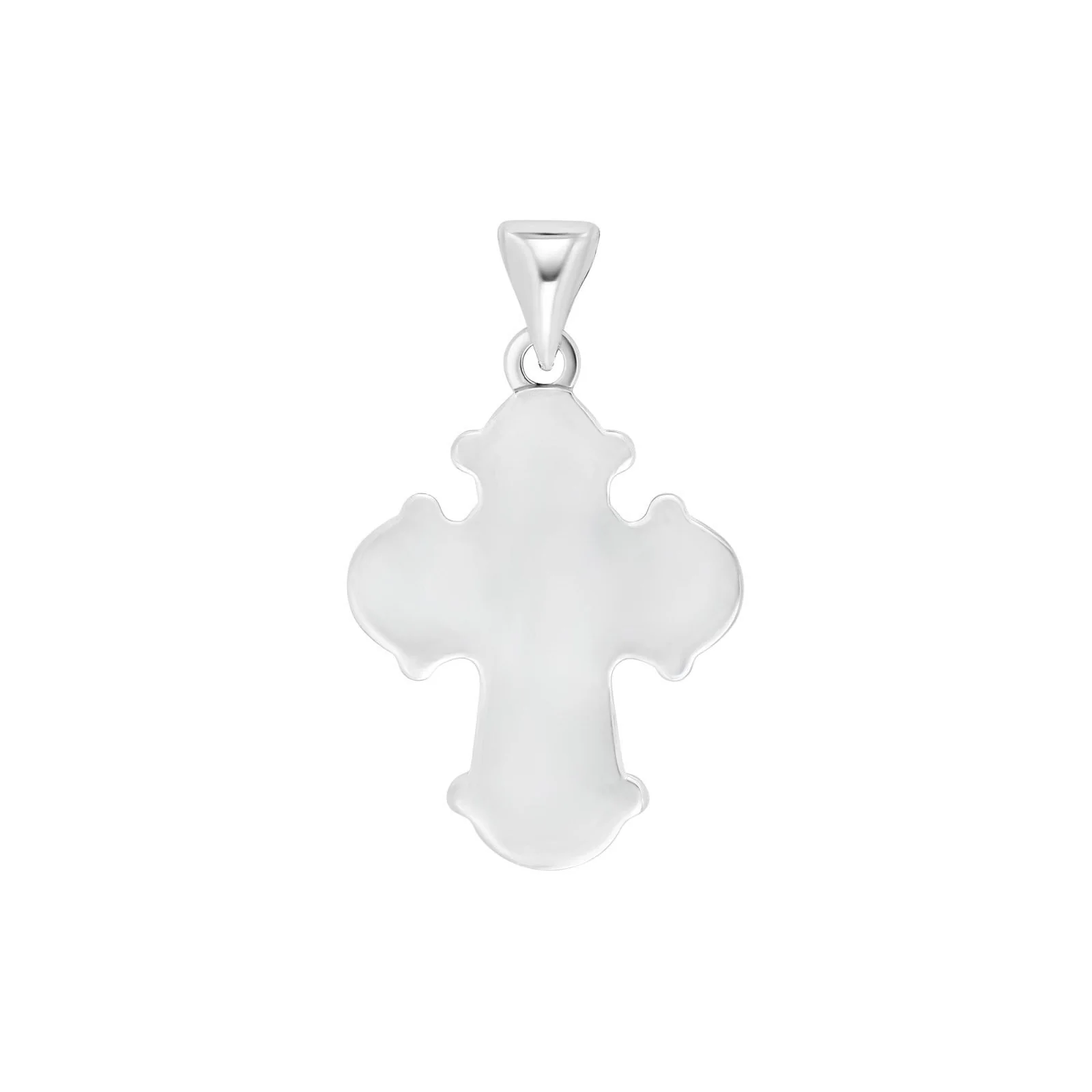 Rhod. sølvdagmarkors m/blank bagside 21mm
