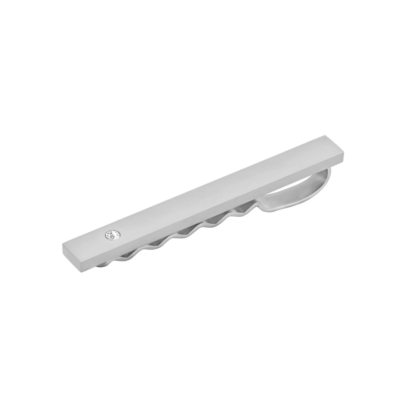 Rustfri stål slipseholder, blank m.cz