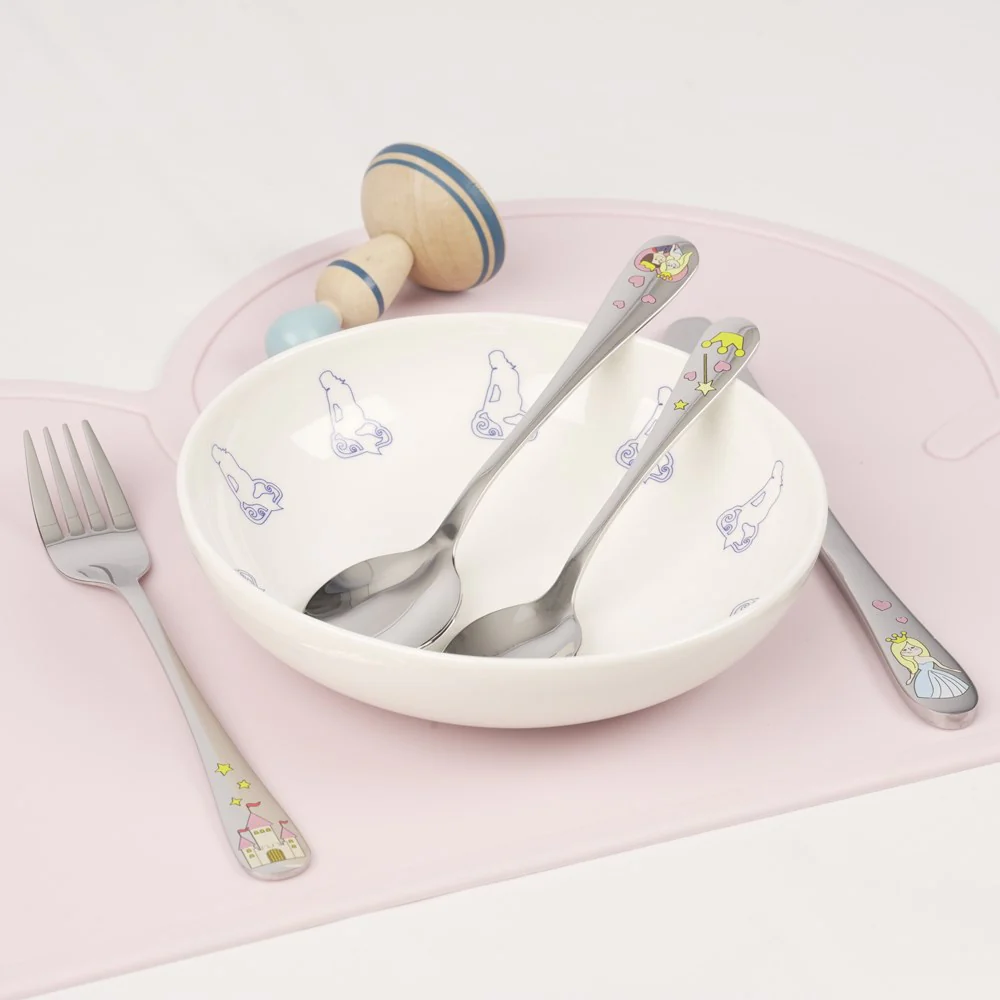 Rustfrit stål bestik Prinsesse m. emalje - Image 3