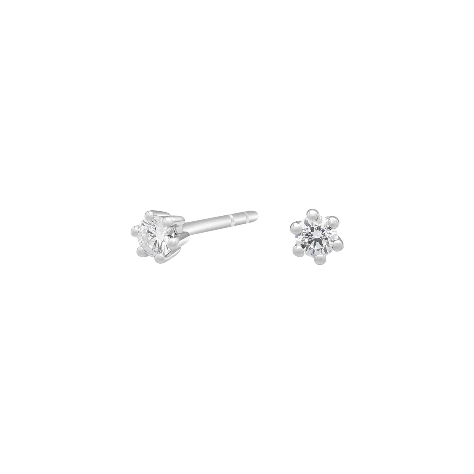 SIERSBØL 14k. Afrodite hvg. ørestik m. 0.10ct WSI