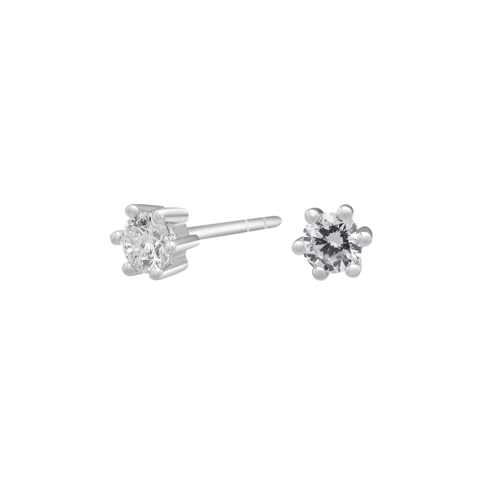 SIERSBØL 14k. Afrodite hvg. ørestik m. 0.30ct WSI