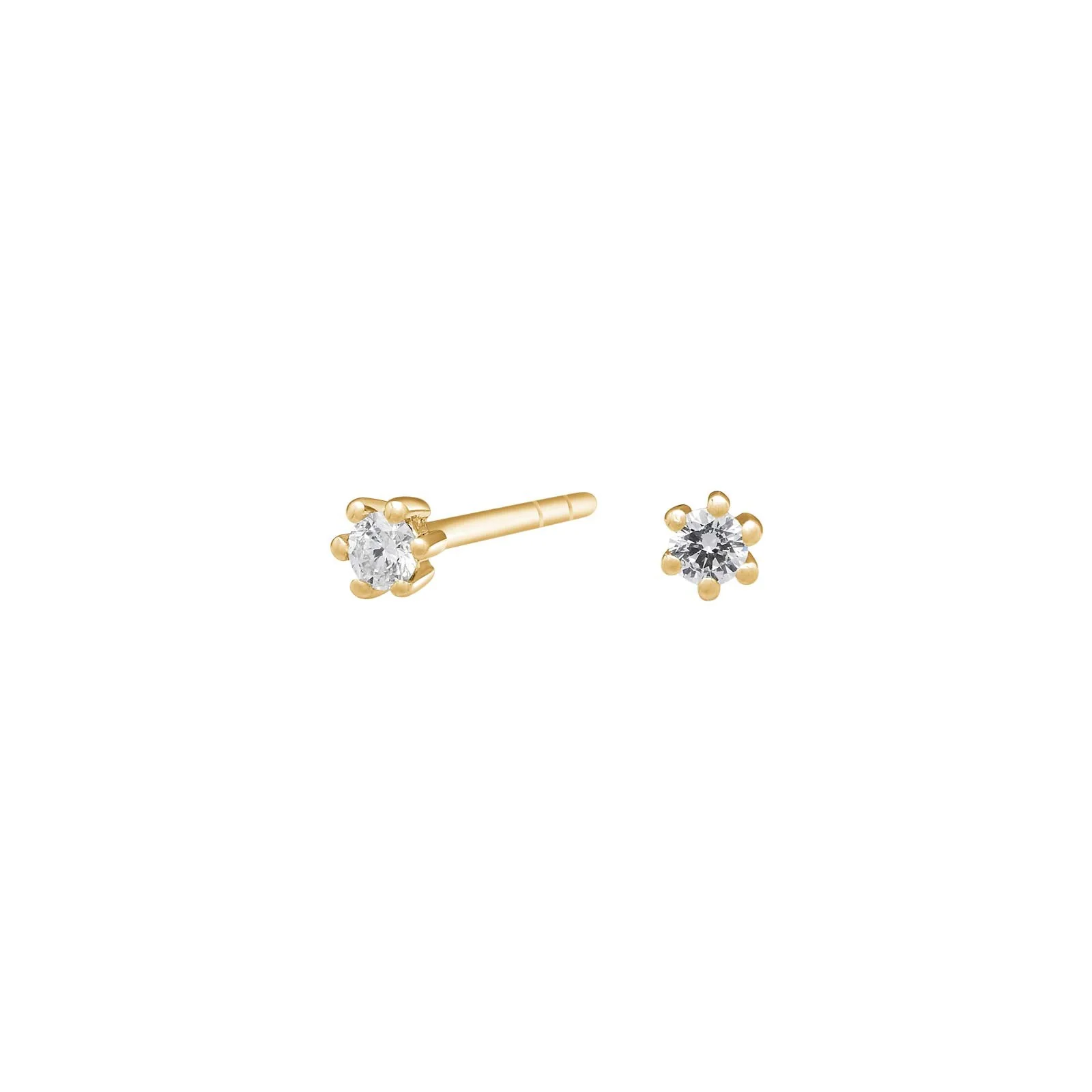 SIERSBØL 14k. Afrodite ørestik m. 0.06ct WSI
