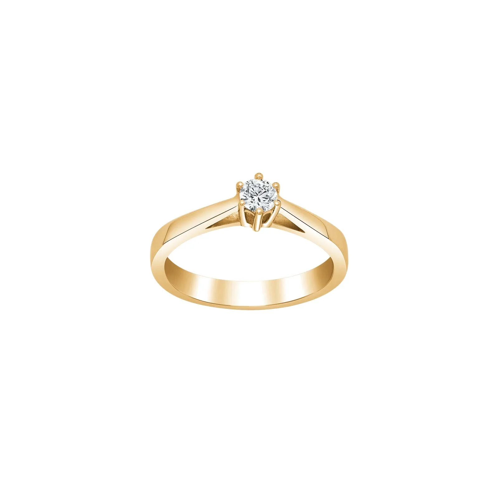 SIERSBØL 14kt. Afrodite guldring m. 0.20ct WSI