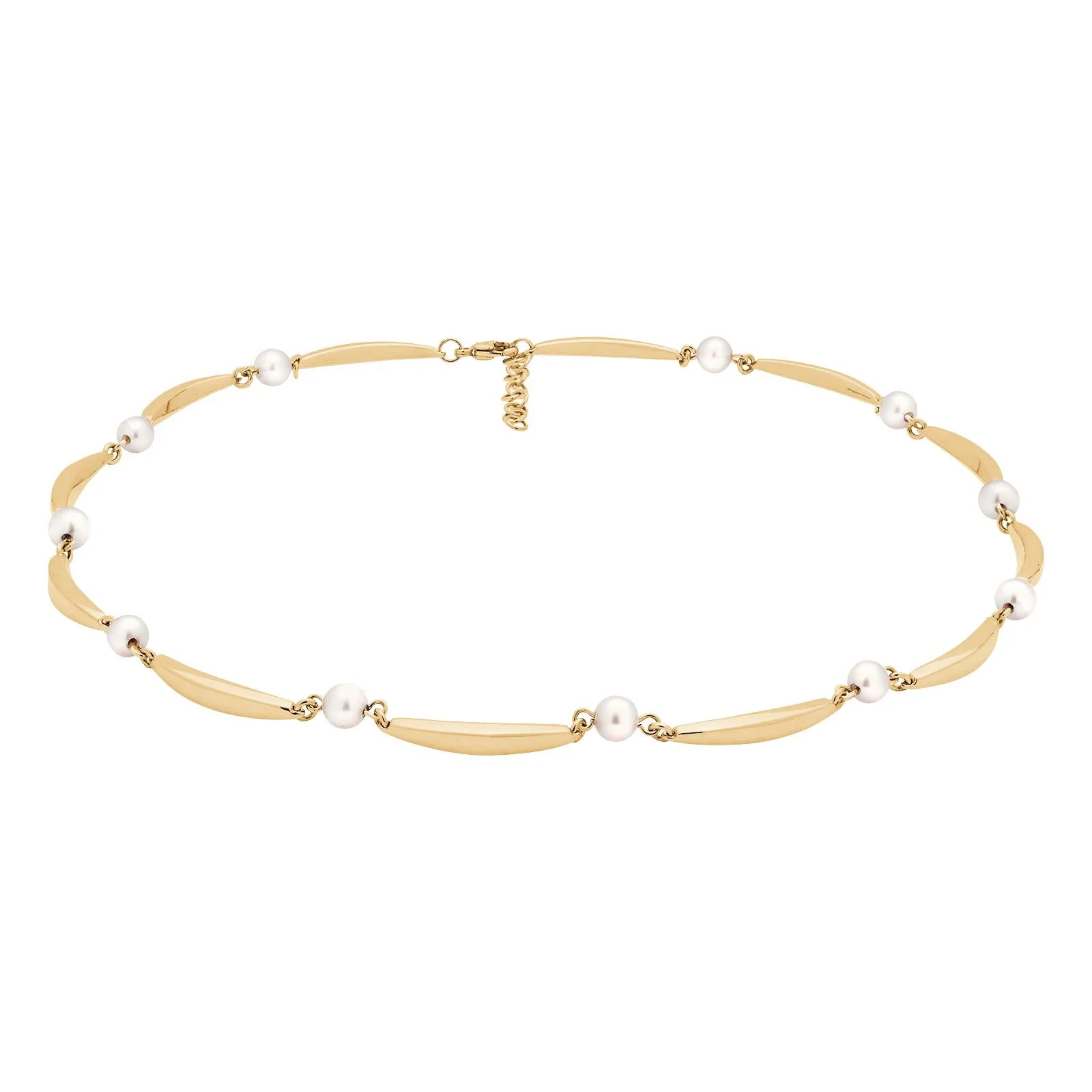 SIERSBØL 8kt. banan & perle (FWP) collier 42+3cm