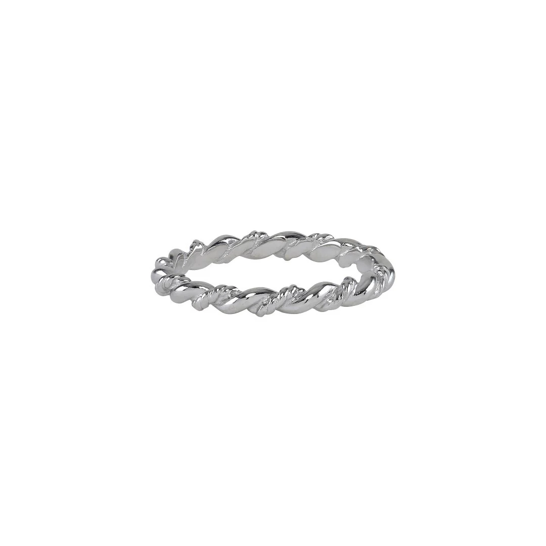 SIERSBØL sølv rhd. ring twisted