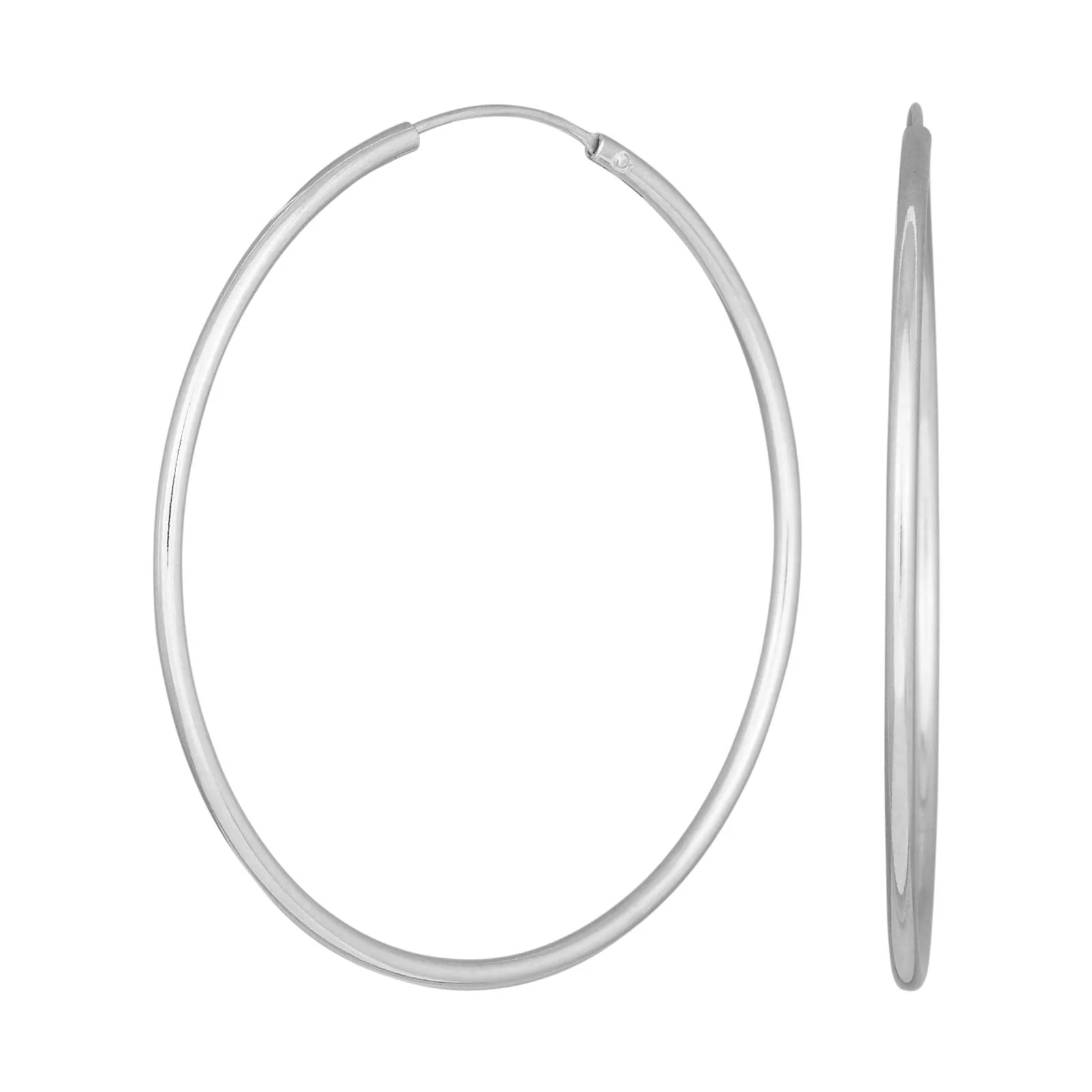 Sølv creol 40mm HOOPS52