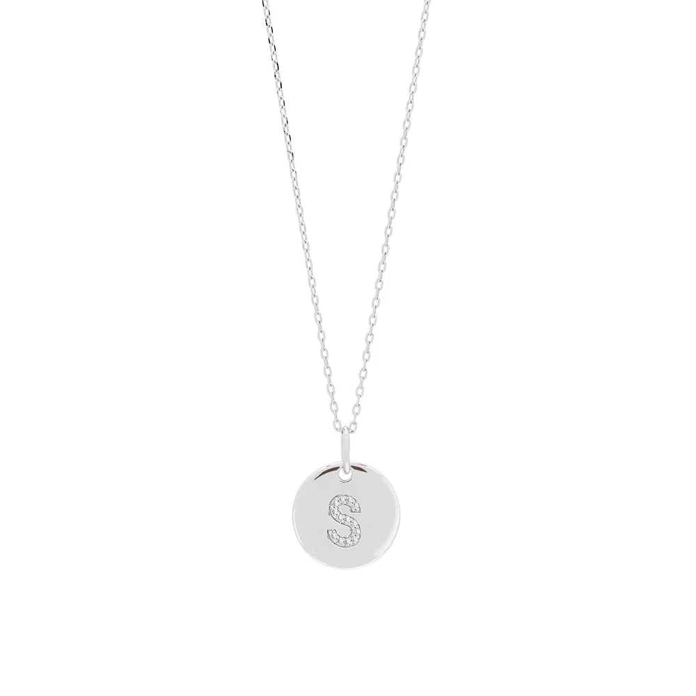 Sølv kæde ELLANOR 14mm plade, 42+3cm - Image 26