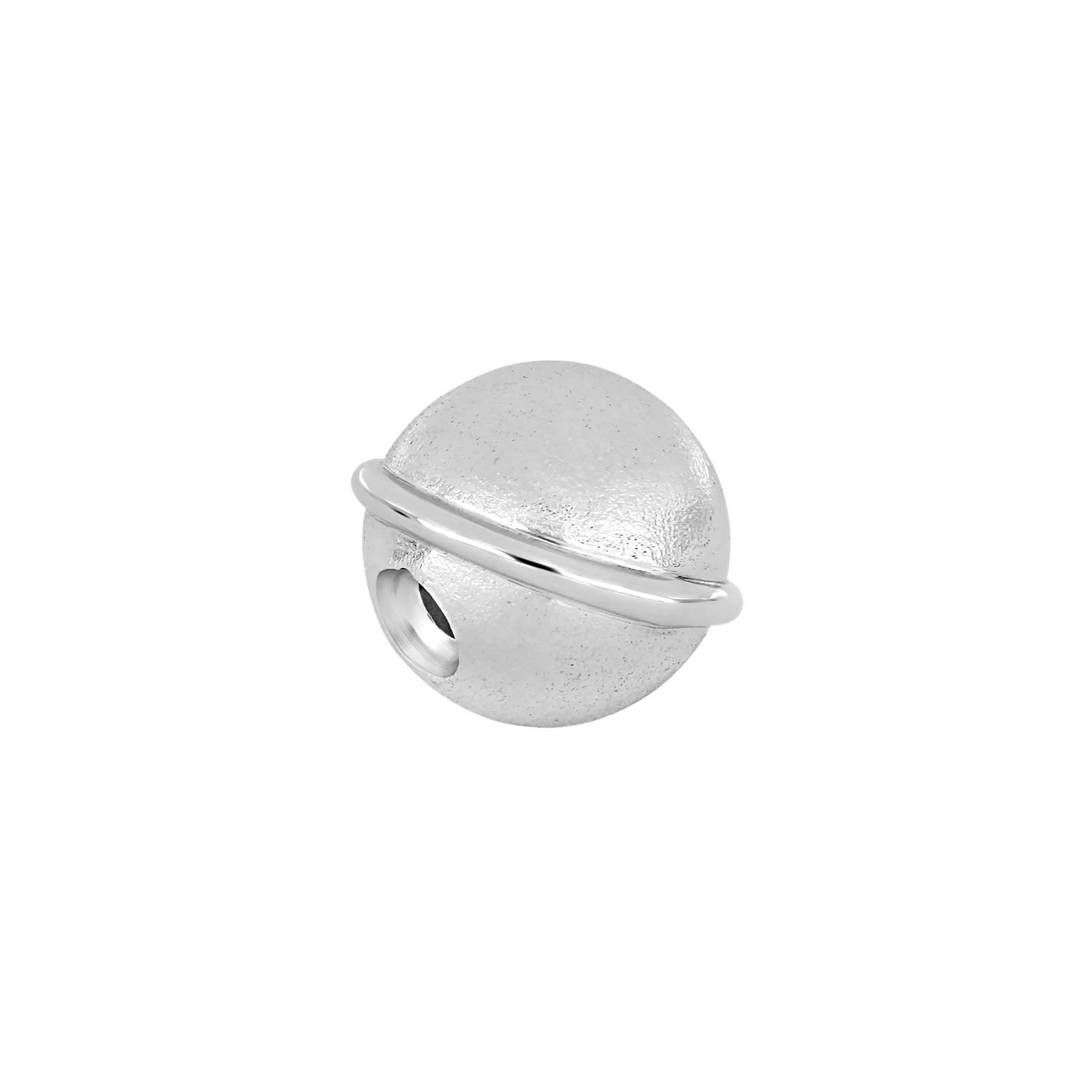 Sølv kugle system-lås mat/blank 15mm - Image 3