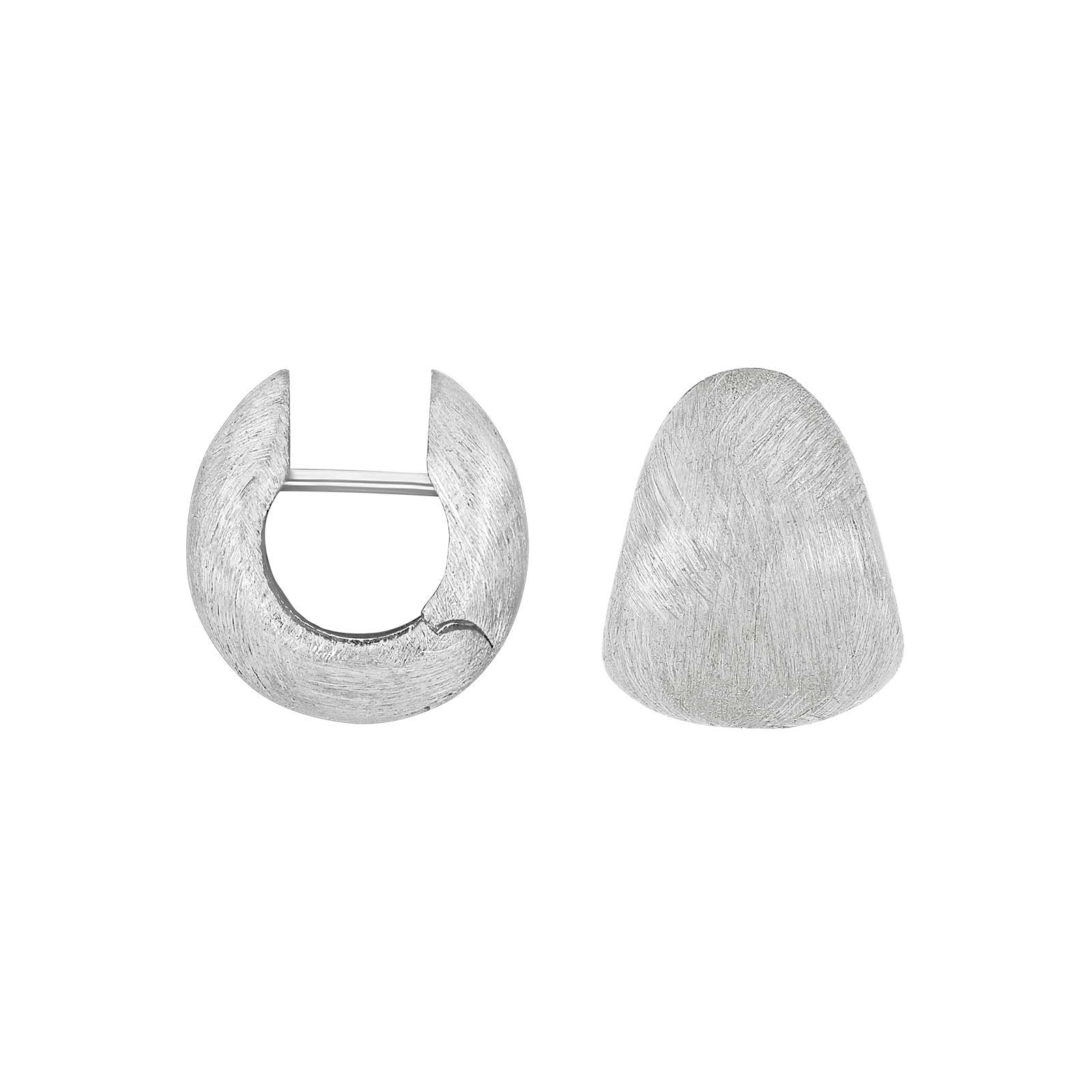 Sølv mat system-creoler Eva 15x13mm - Image 3