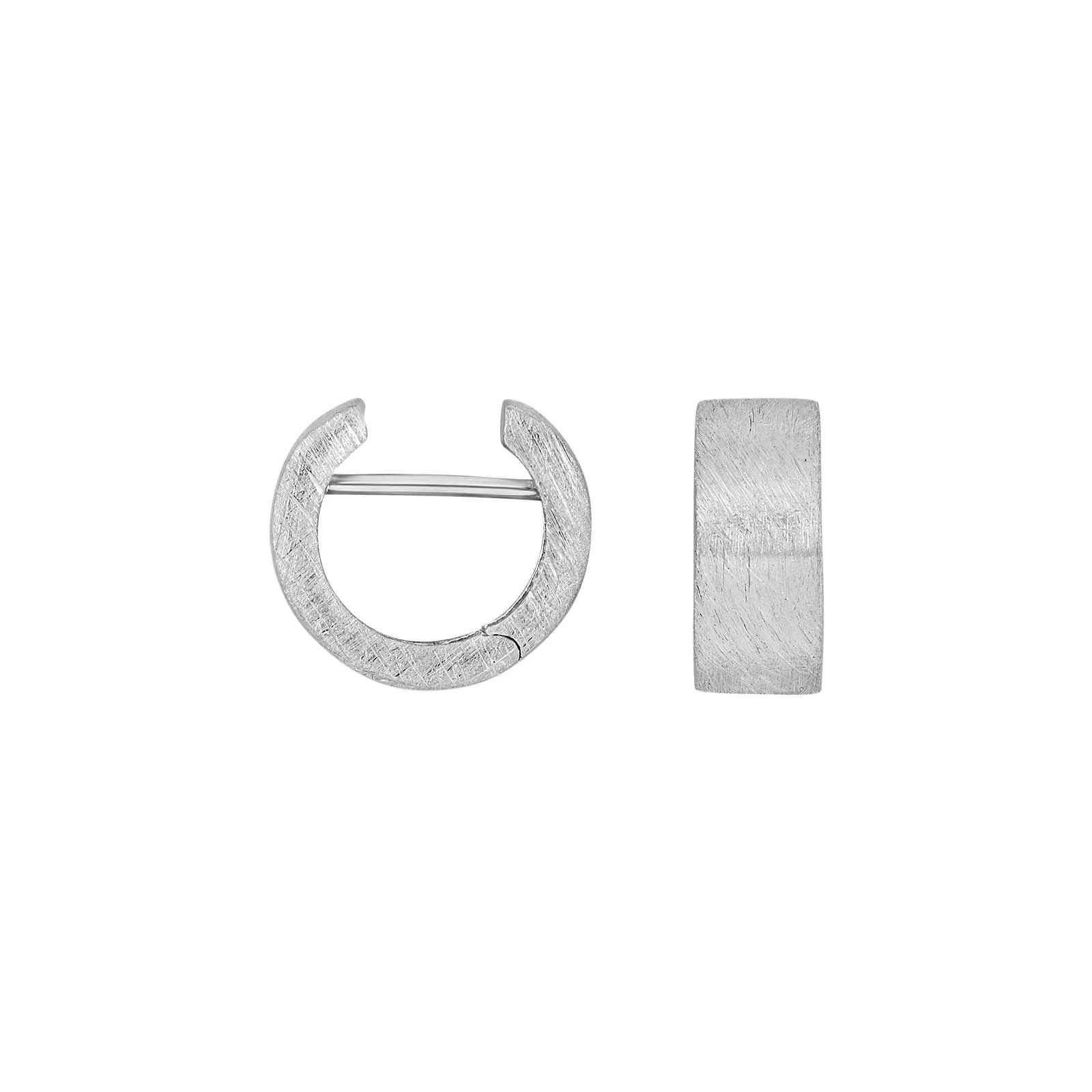 Sølv mat system-creoler Nora 13x5,5mm - Image 2