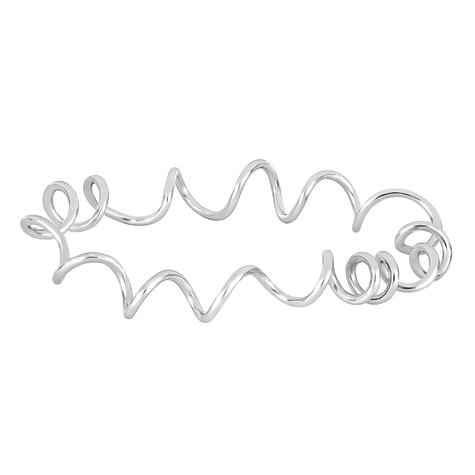 Sølv rhod. armring wire 65mm