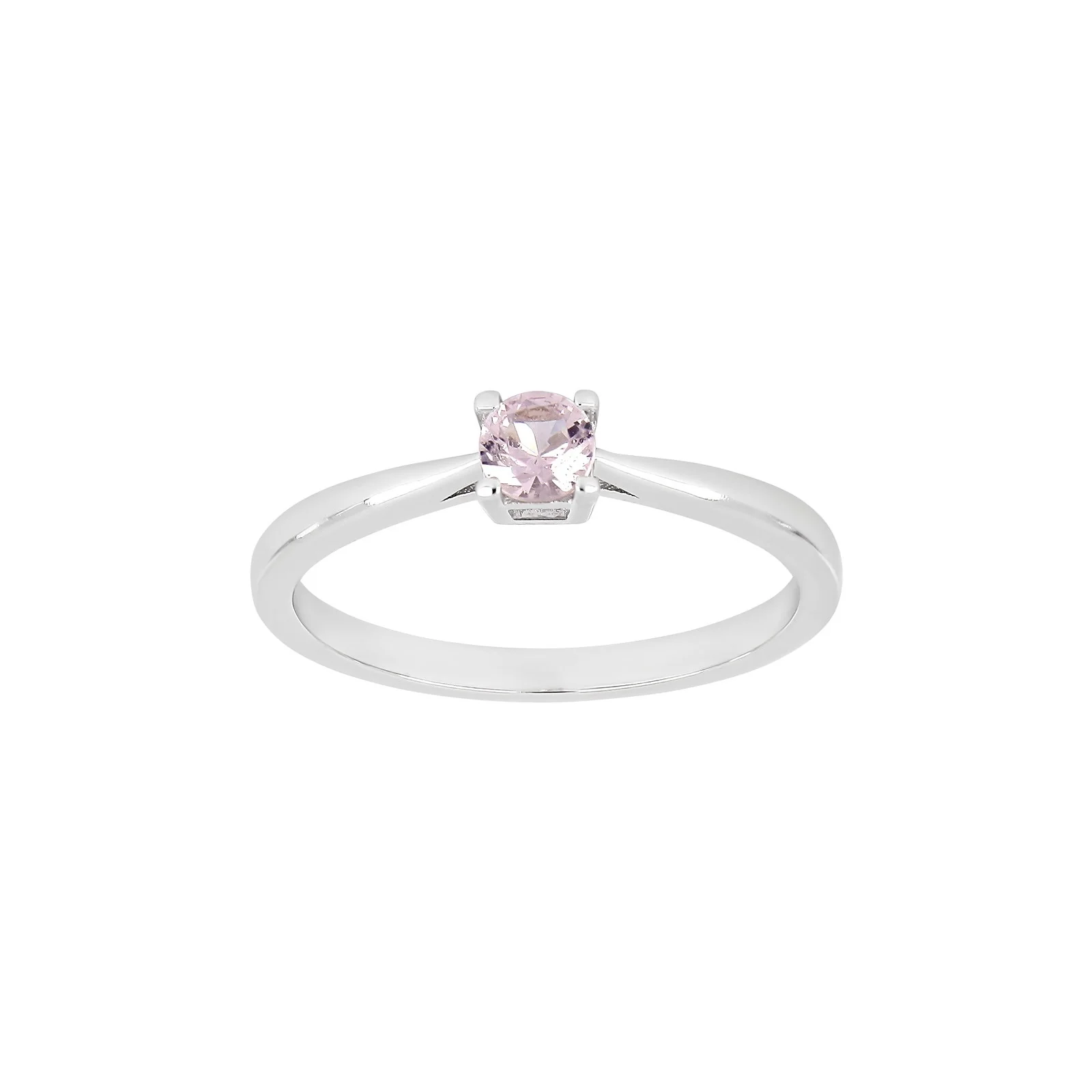 Sølv ring 4mm lyserød HELENNOR - Image 2