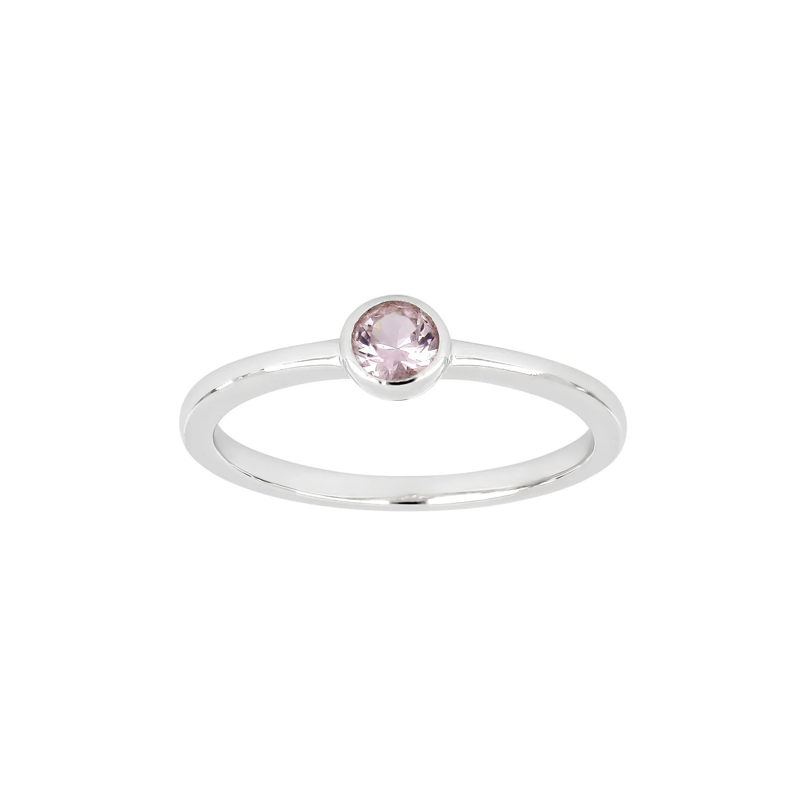 Sølv ring 4mm lyserød HILDANOR - Image 2