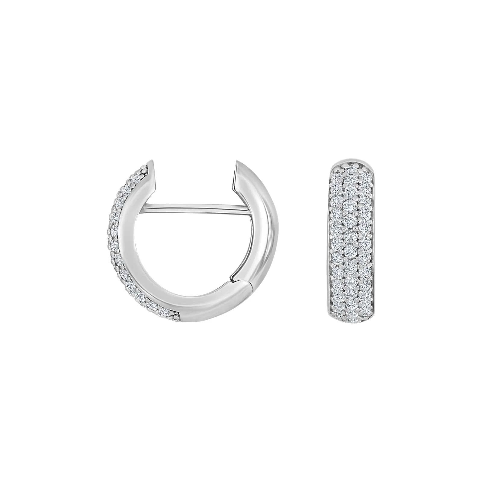 Sølv system-creoler m/cz Lara 16x5mm - Image 3