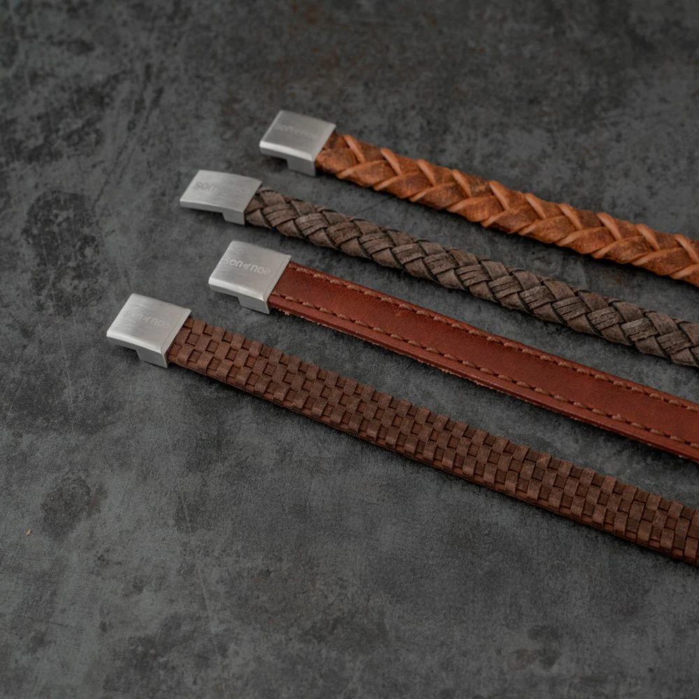 SON armbånd brun kalveskin