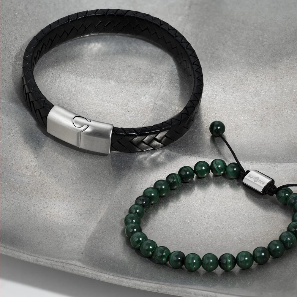 SON armbånd malakit 19-25cm - Image 3