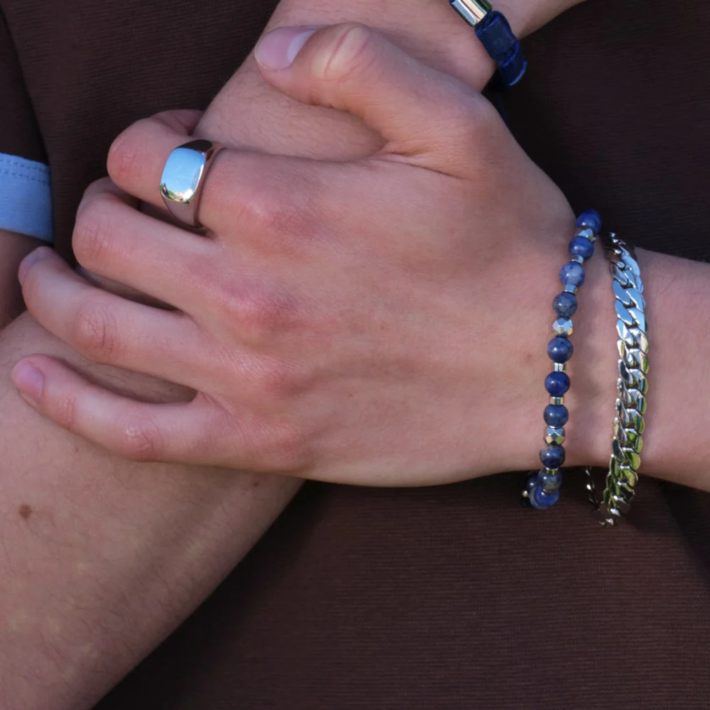 SON armbånd sodalite og stål - Image 4