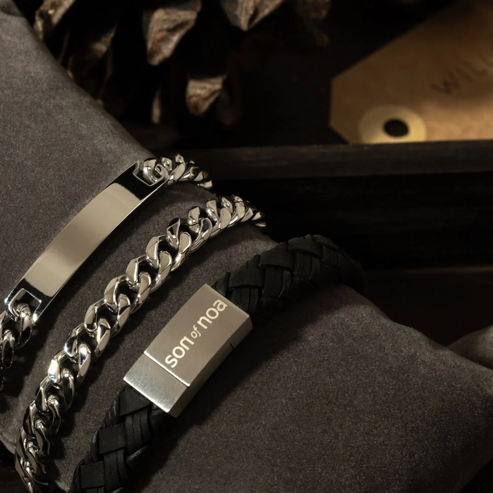 SON armbånd sort kalveskind 10mm - Image 2