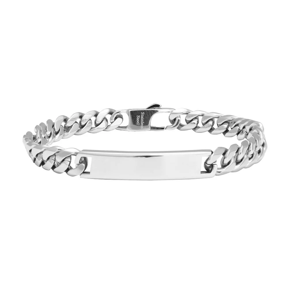 SON armbånd stål med plade blank - Image 5