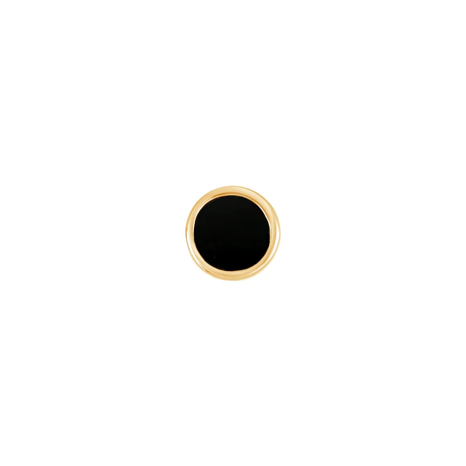SON Forgyldt Sølv ørestik med onyx 1 stk. - Image 2