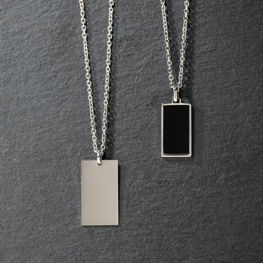 SON kæde stål med black agate - Image 2