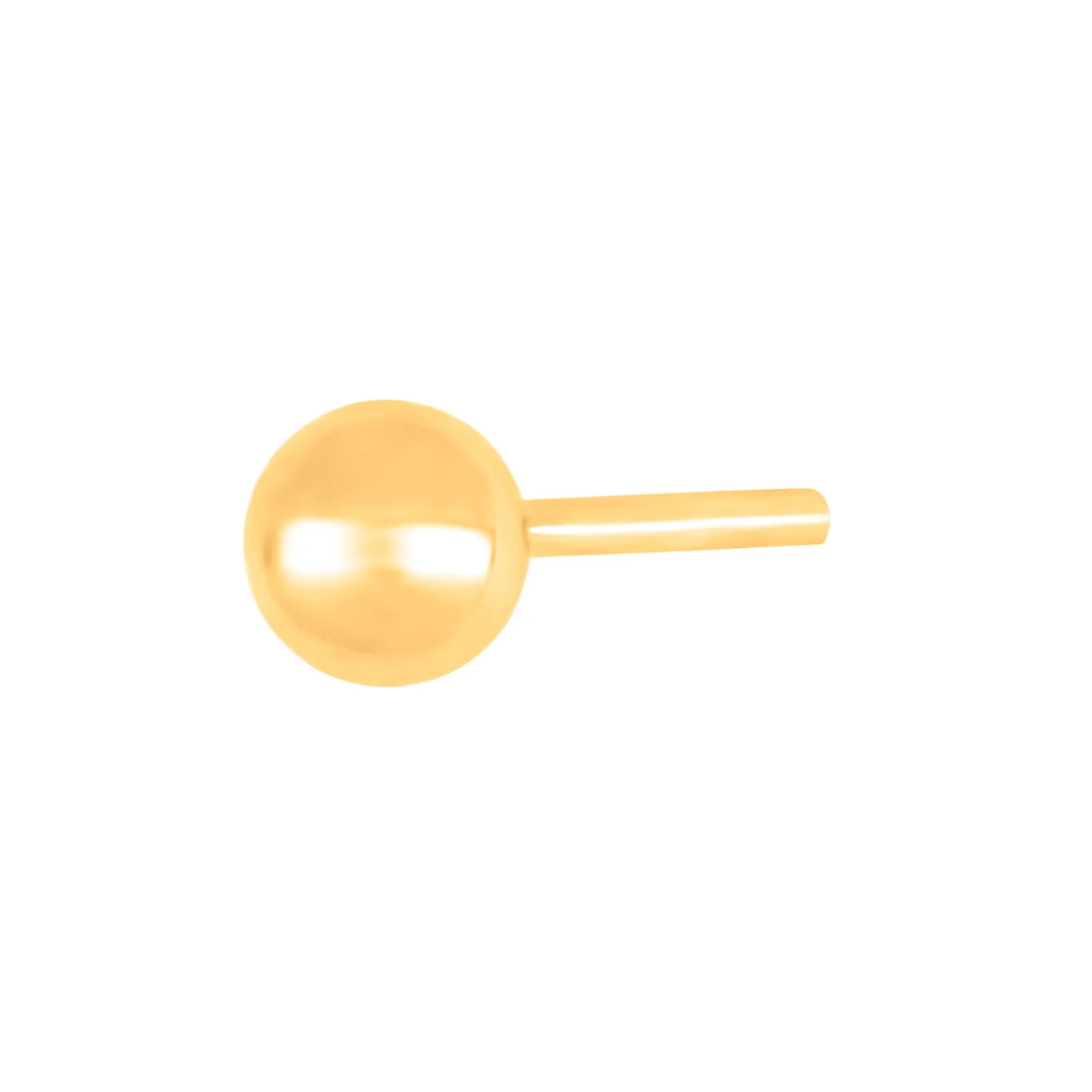 SON stål ørestik IP gold kugle 4mm 1 stk.