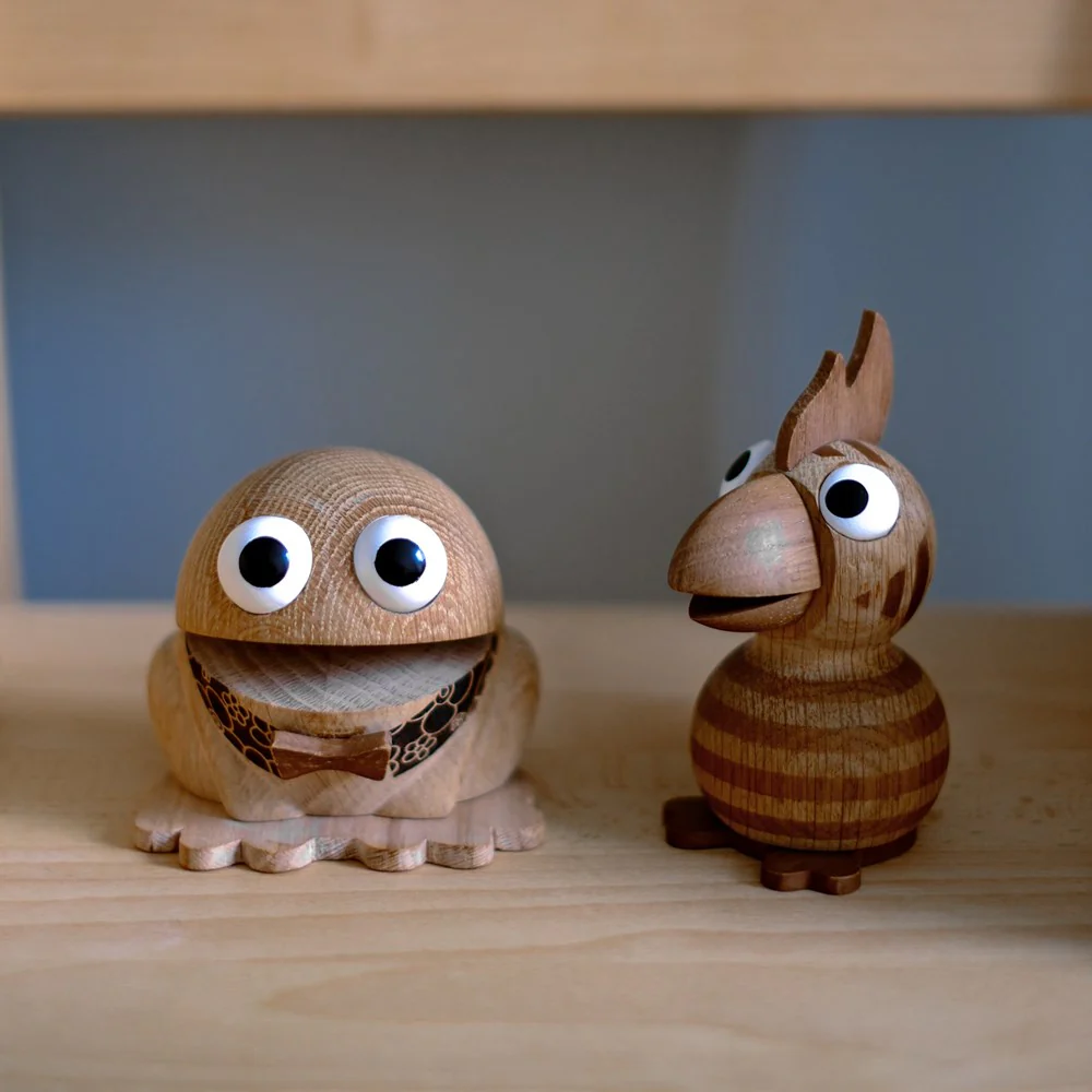 Træfigur, Kaj&Andrea 5/7cm, Egetræ - Image 3